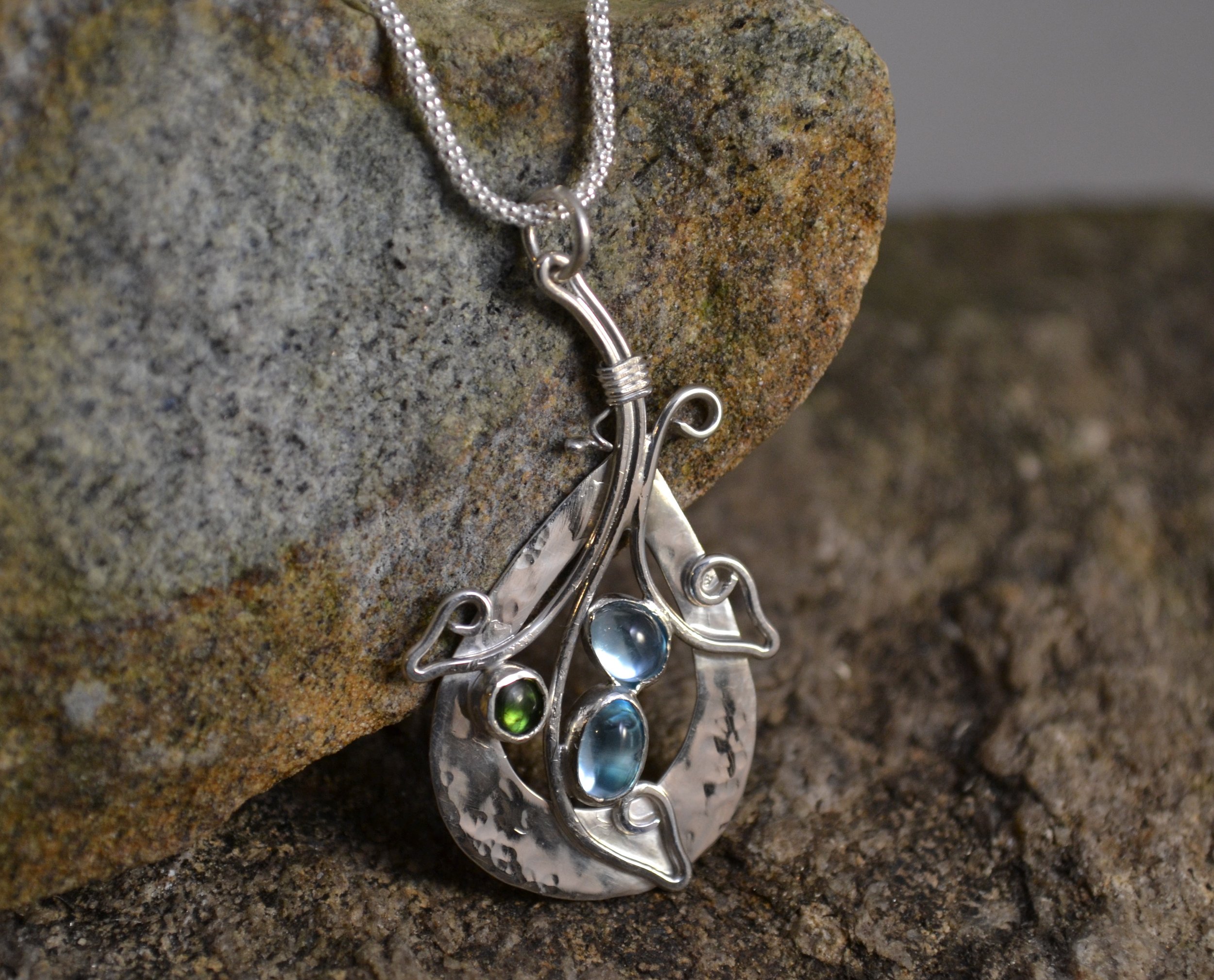 Sterling Mother's Birthstone Pendant