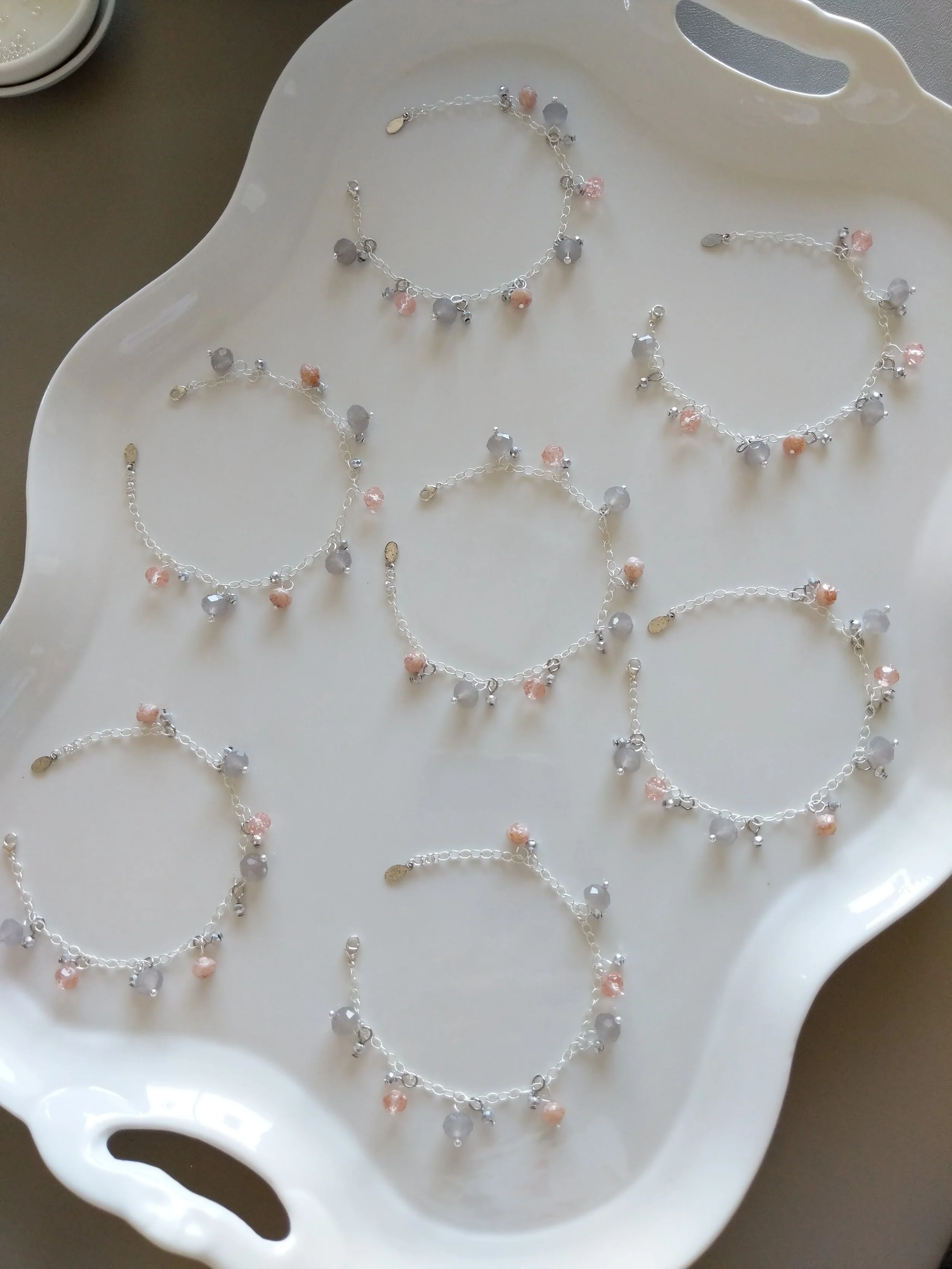 Custom bridesmaid bracelets Delphiq Jewelry