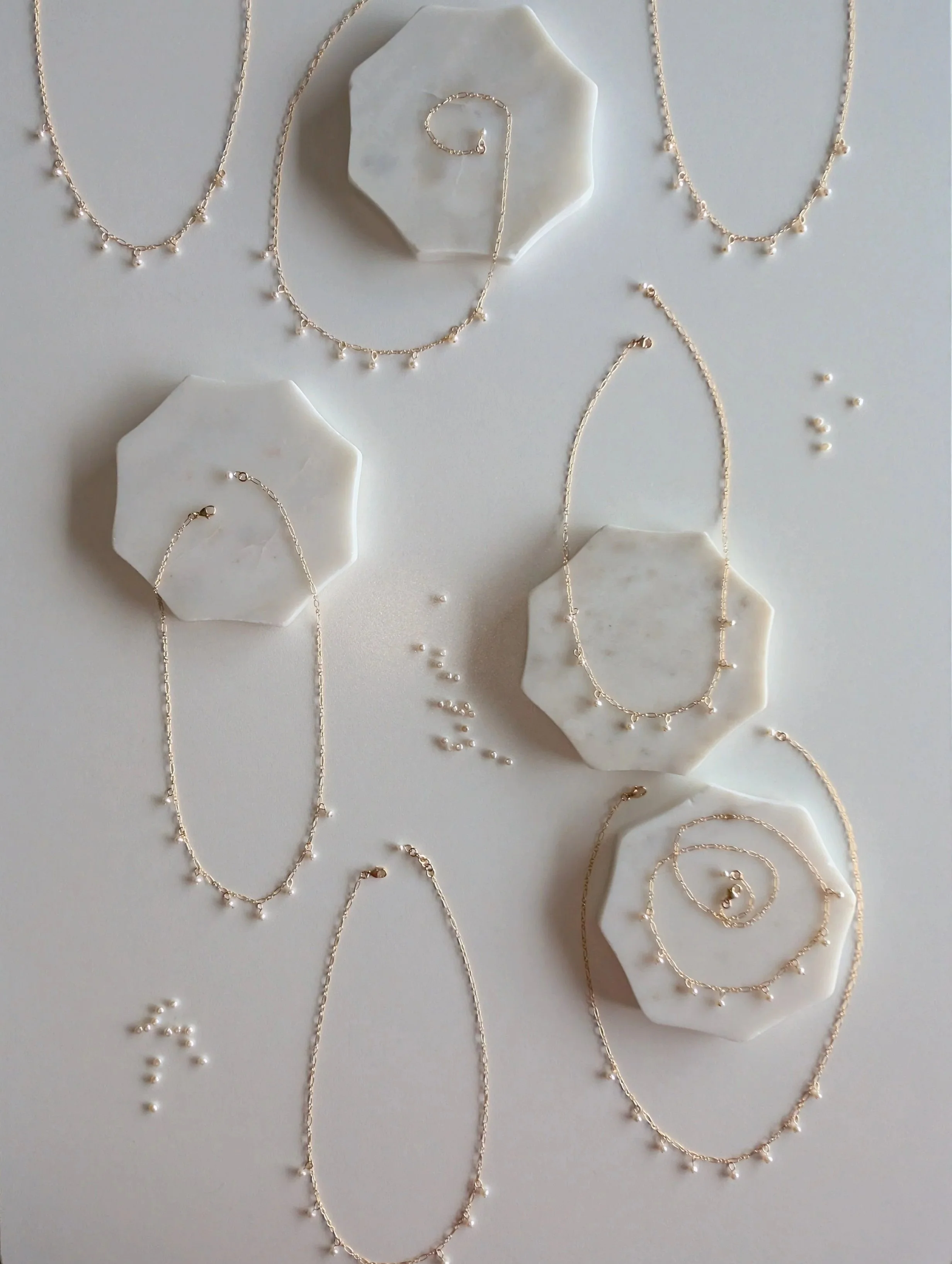 Pearl necklaces bridesmaid necklaces Delphiq Jewelry