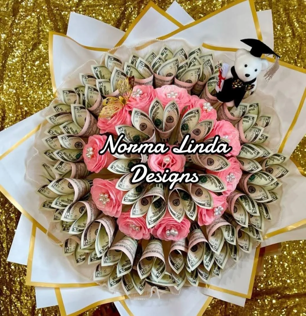 Large money bouquet pink