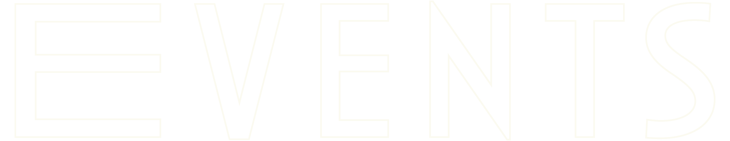 A black and white outline of the word "EVENTS" in large capital letters.