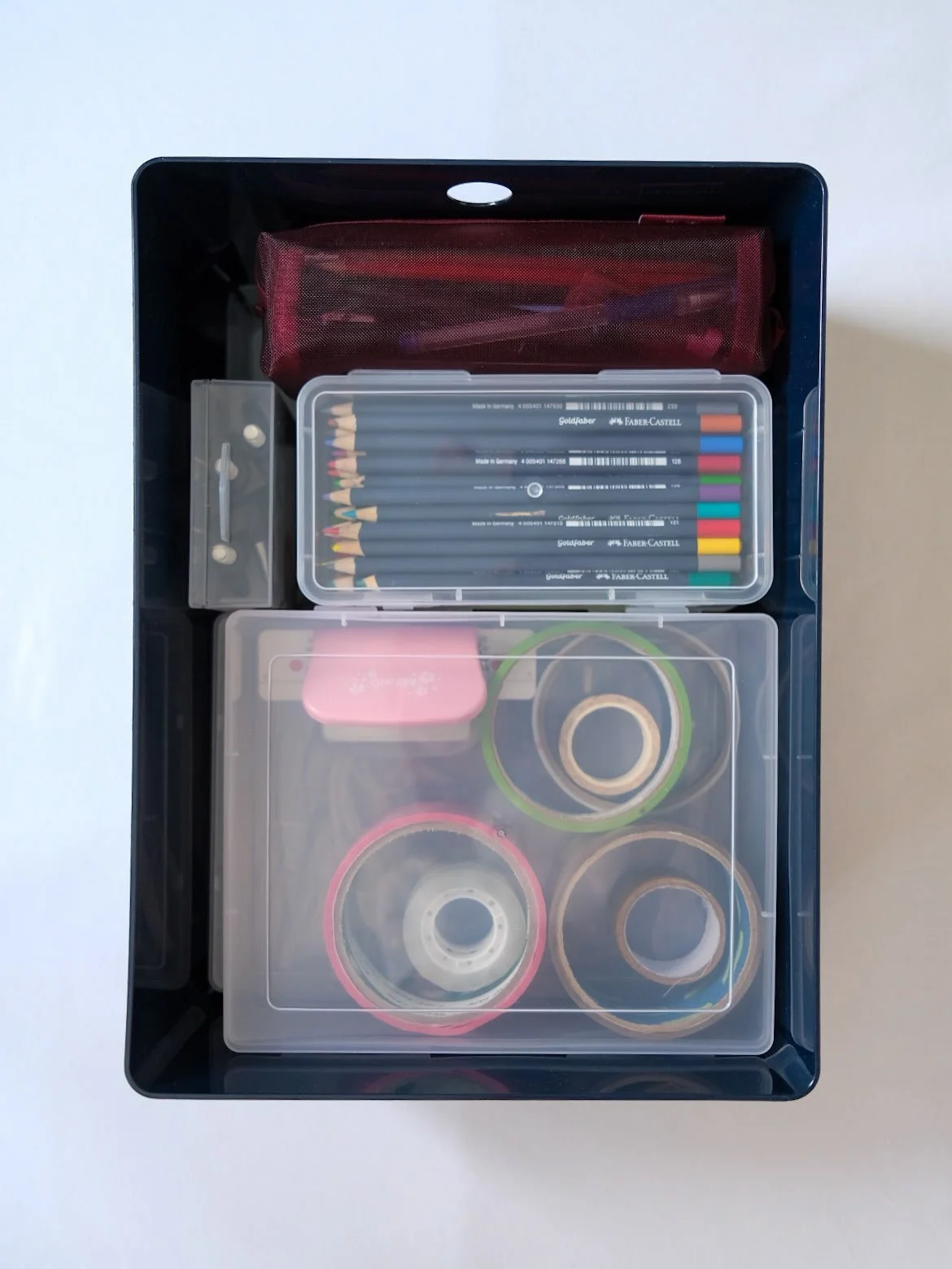 Boxes (sometimes within boxes) can be a great way to organise your clutter, while still making it extremely accessible should you ever need to find that certain something. #tidyhome #homeorganisation