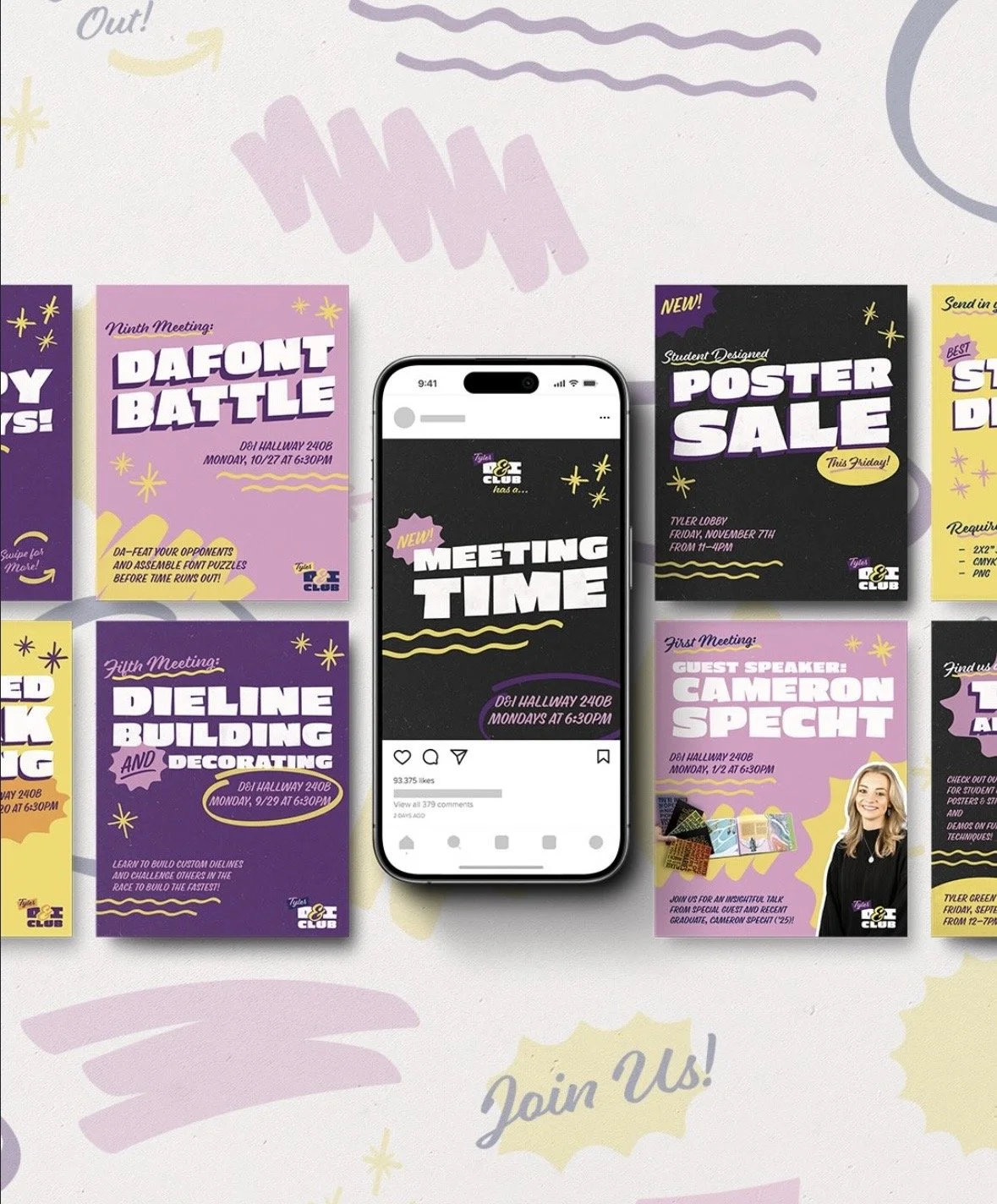 Developed the Tyler Design and Illustration branding system for Instagram!