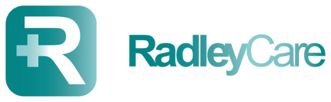 RadleyCare logo with a stylized letter R and medical cross symbol.