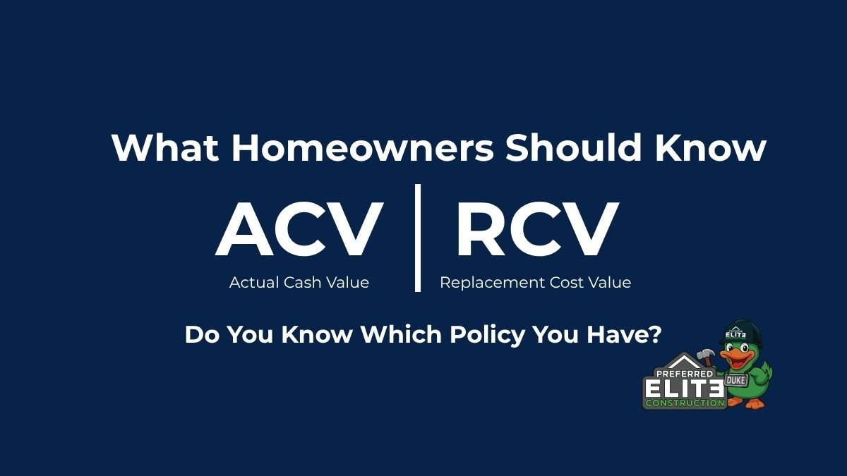 ACV vs. RCV: What Texas Homeowners Need to Know About Roof Insurance Coverage