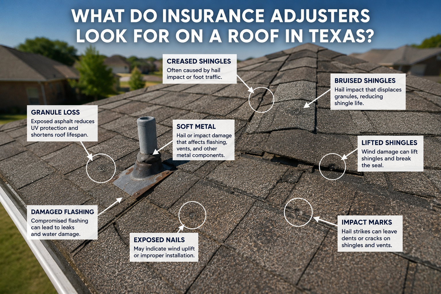 What Do Insurance Adjusters Look for on a Roof in Texas?