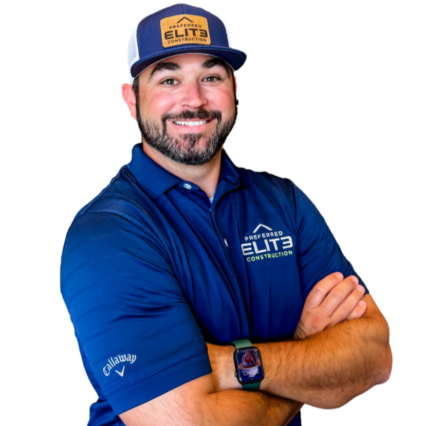 Marcus McSpadden owner of Preferred Elite Construction roofing company in Leander TX