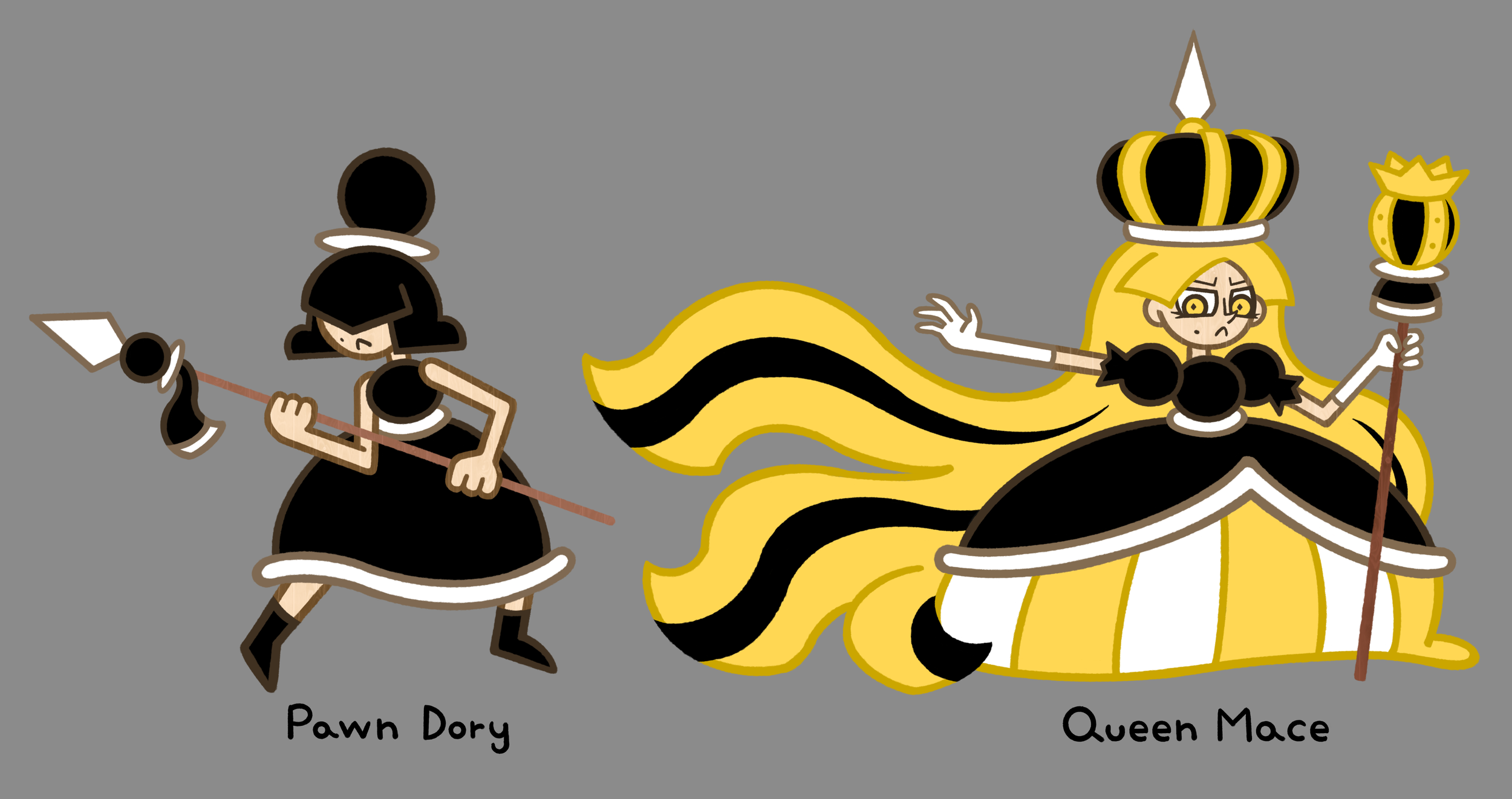 Pawn Dory & Queen Mace (Black Alt).png