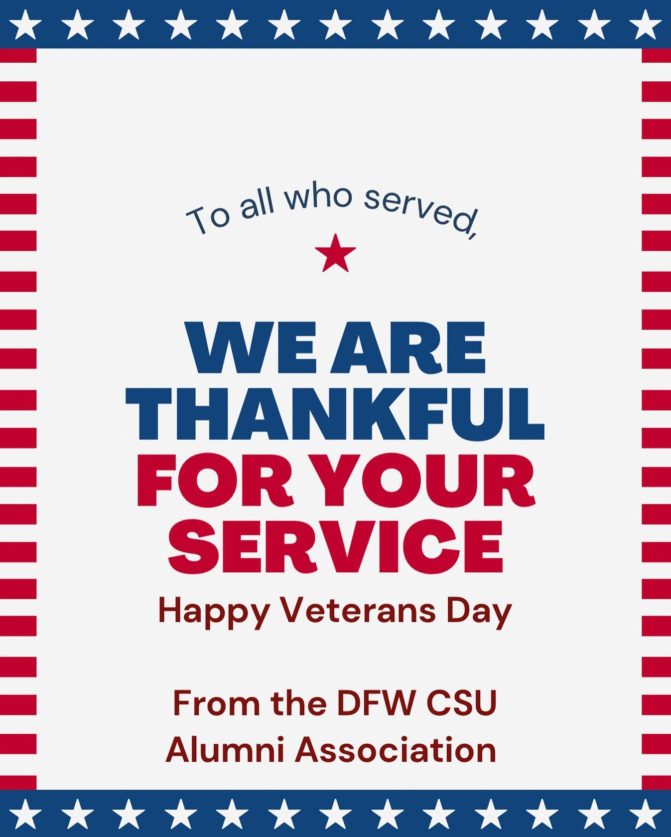 Thank you for your service! #csu #dfwcsuaa