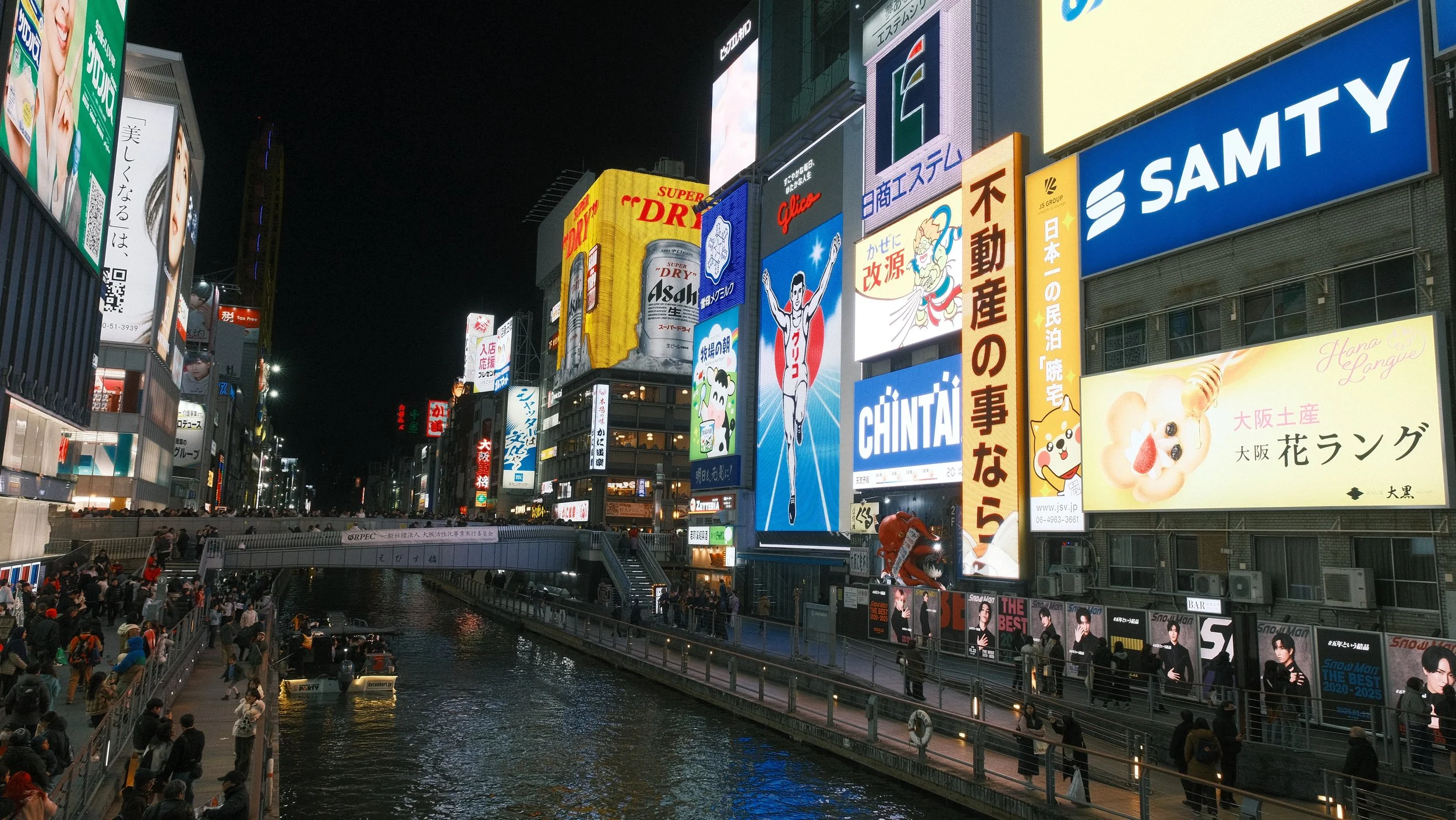 Dotonbori y el icónico Glico Man en Osaka.