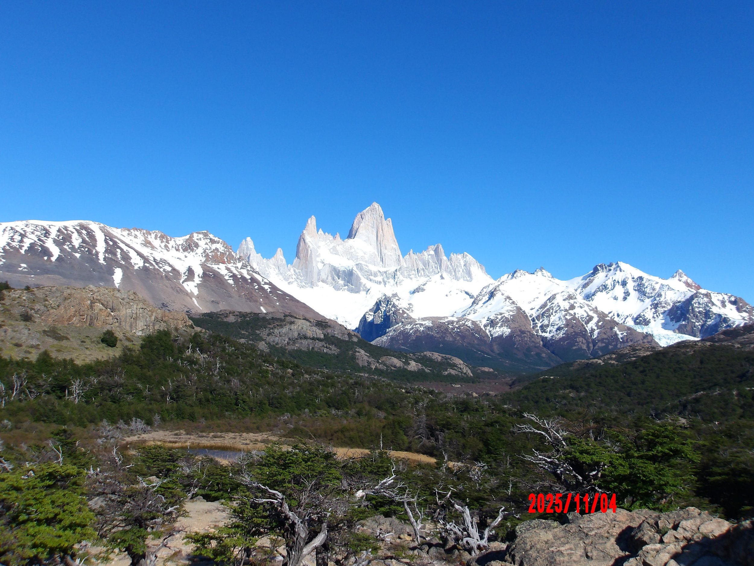 Vista del Fitz Roy en Patagonia, Argentina.