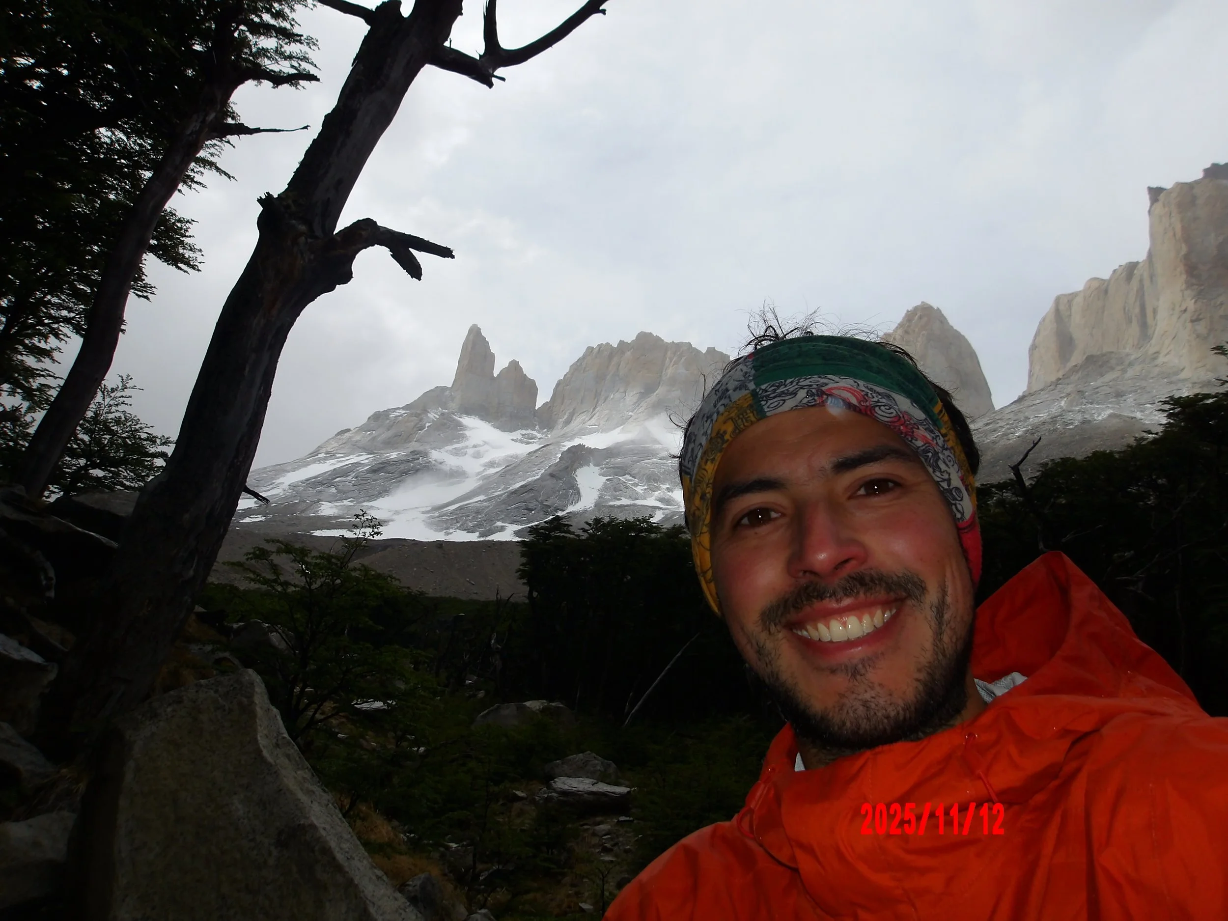 Selfie en Torres del Paine Mirador Britanico
