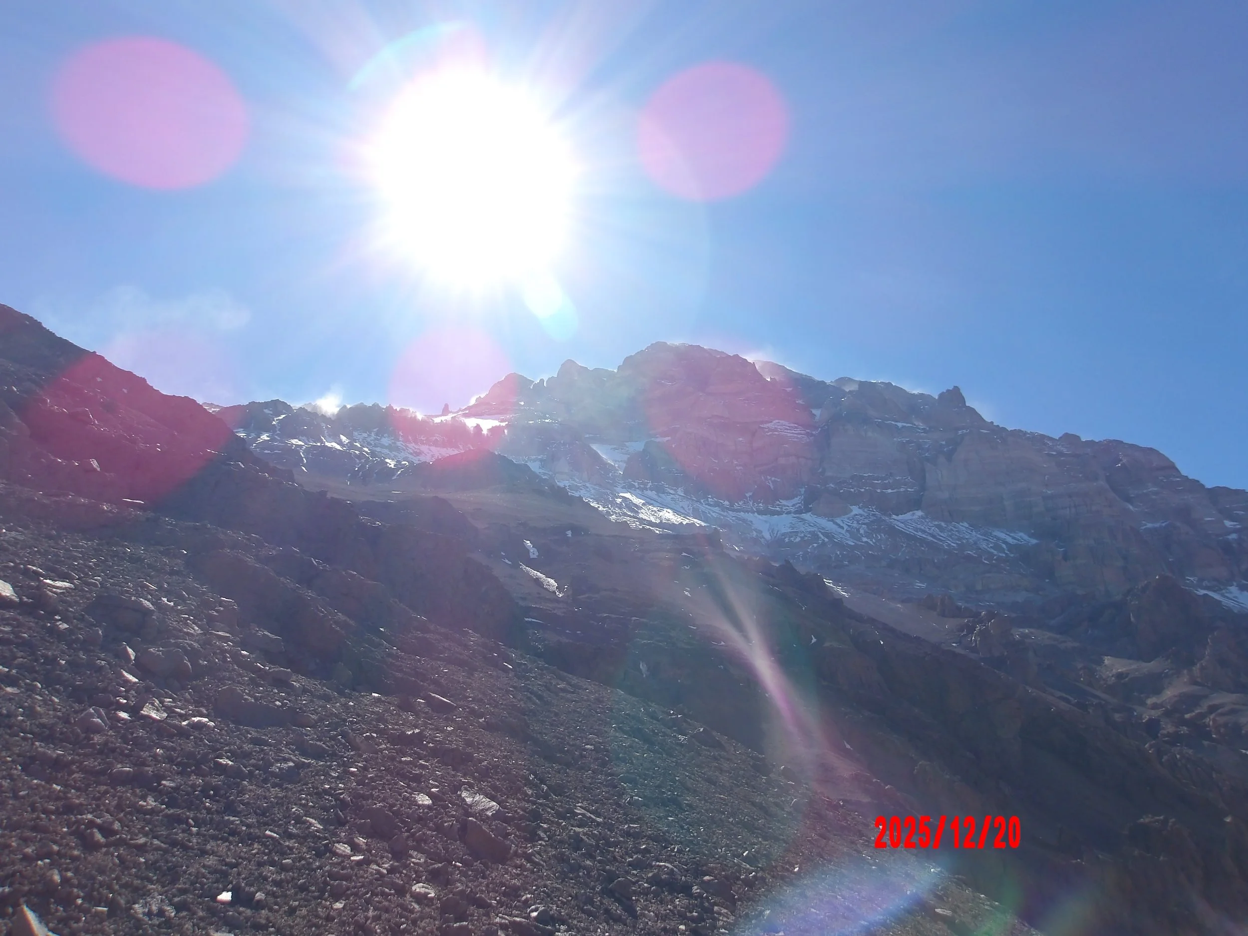Vista del Aconcagua desde Plaza de Mulas