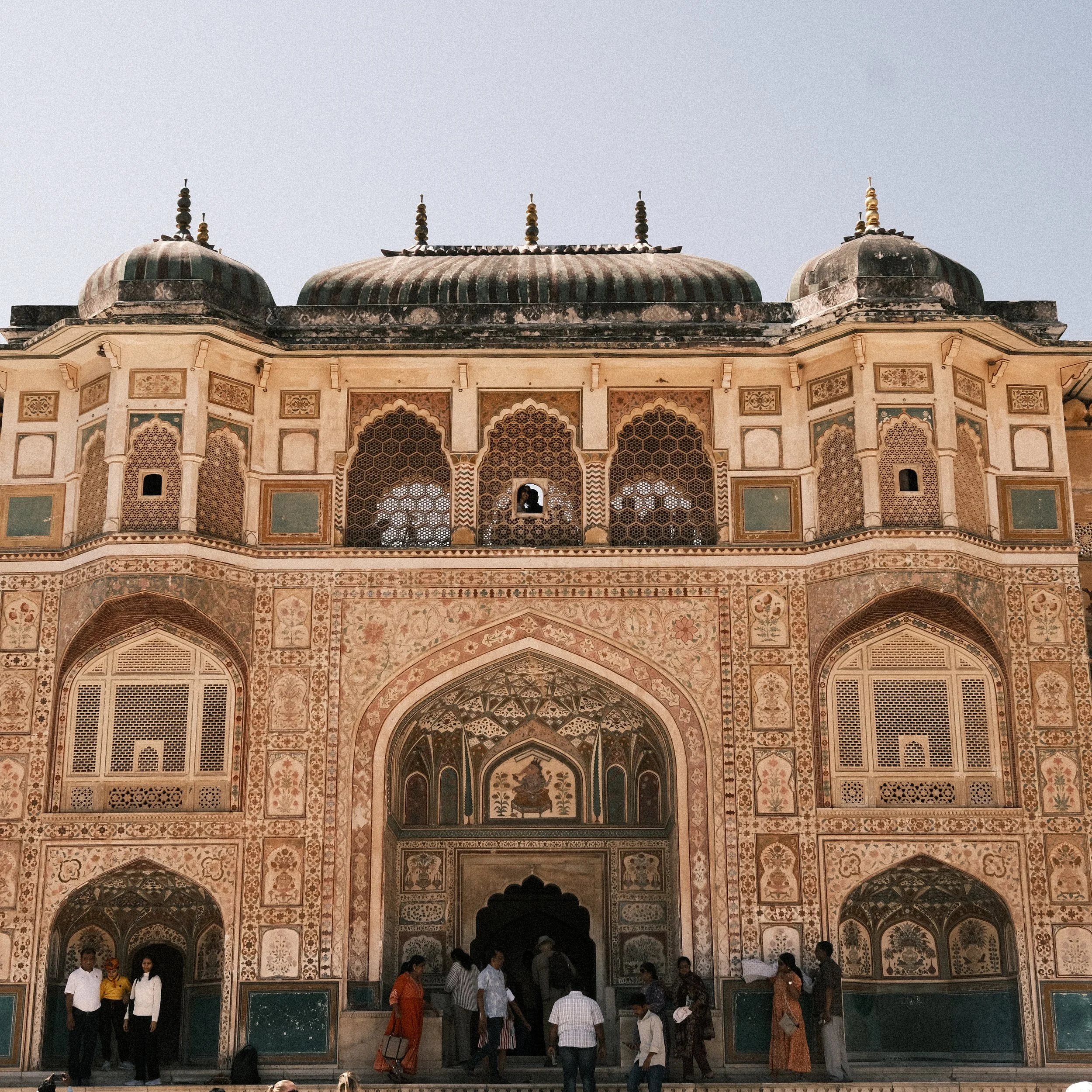 Foto interna del Fuerte Amber en Jaipur.