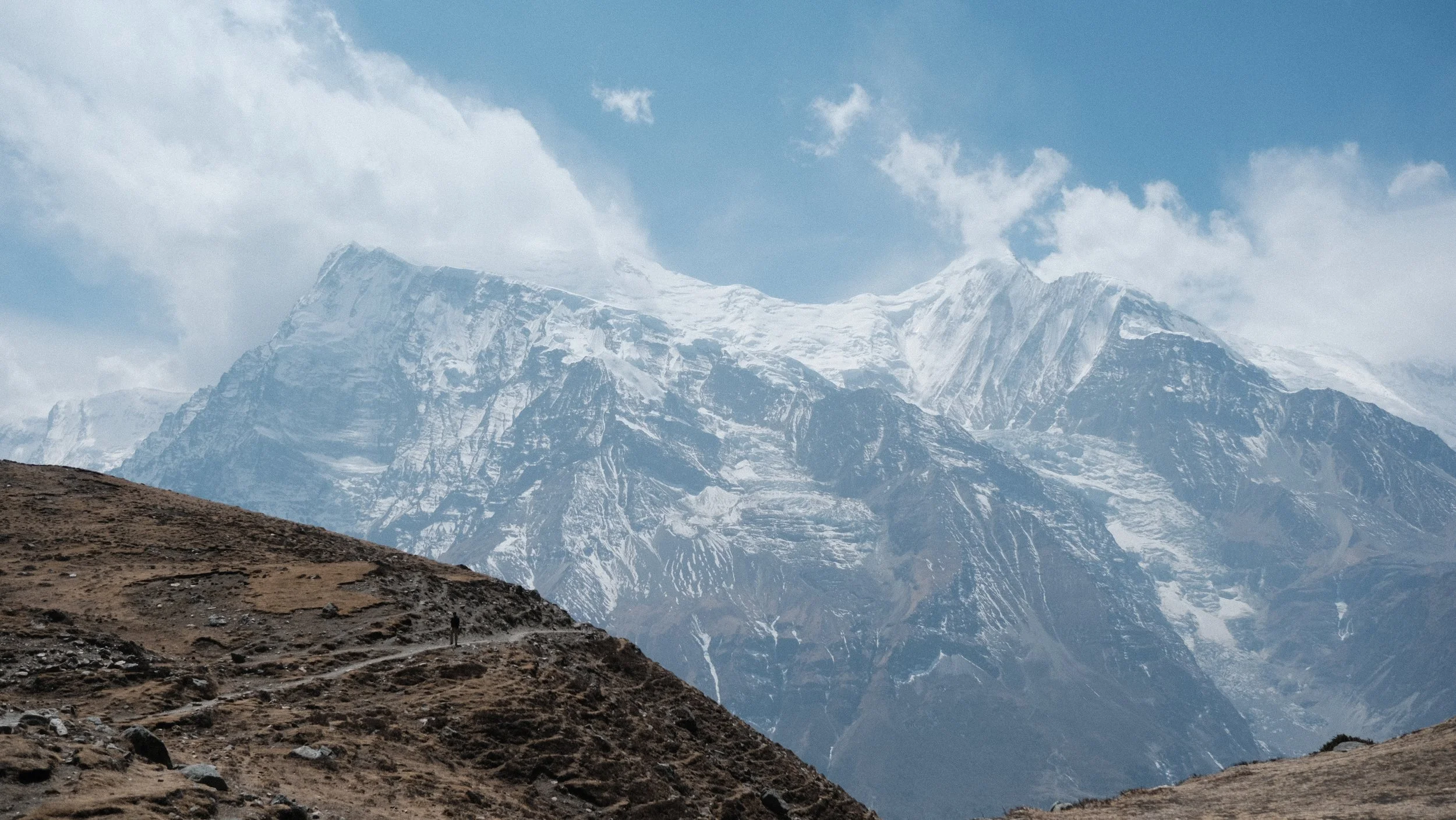 Foto de los Himalayas en e circuito de Annapurna