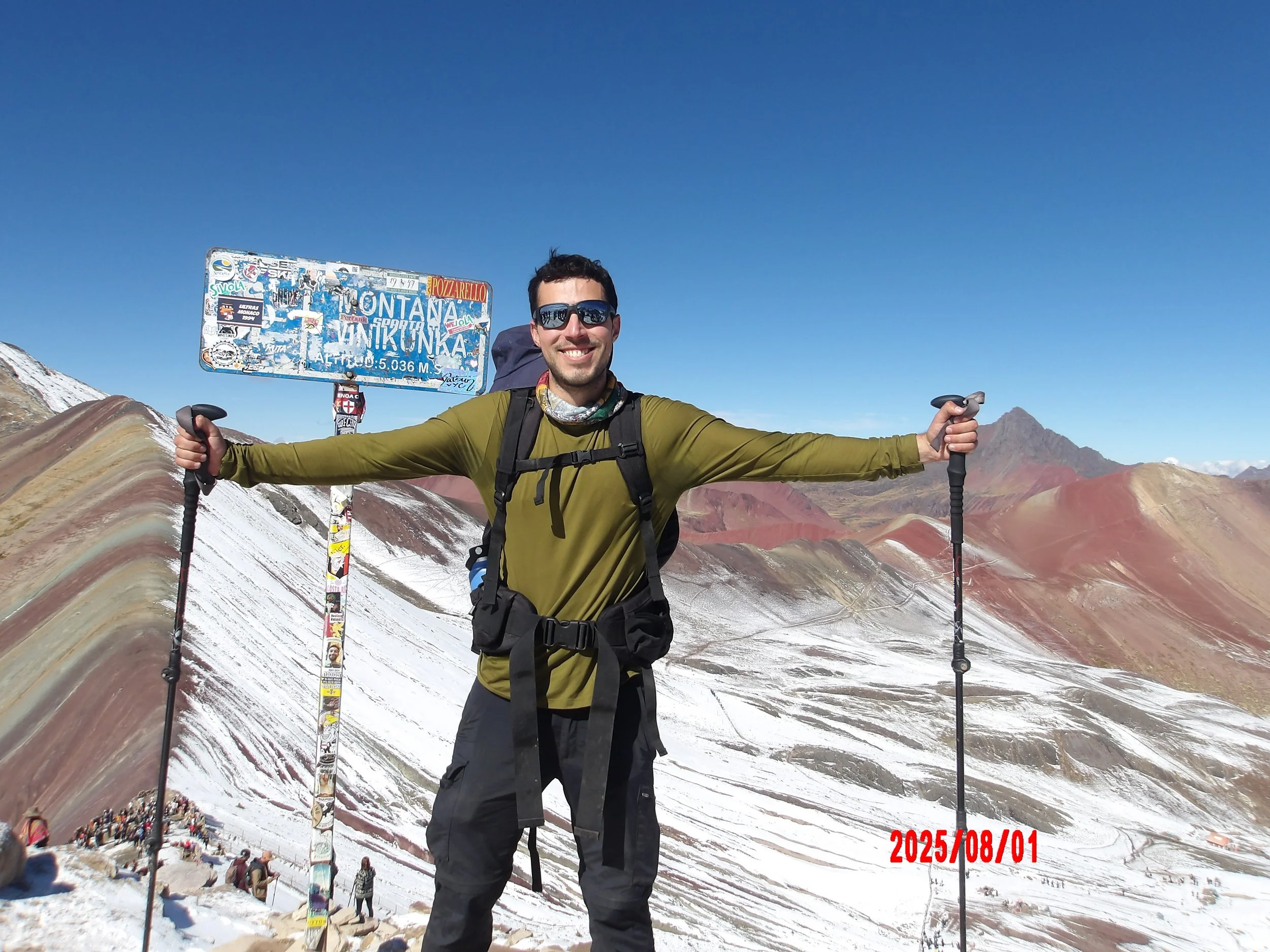 Foto en la montaña arcoíris