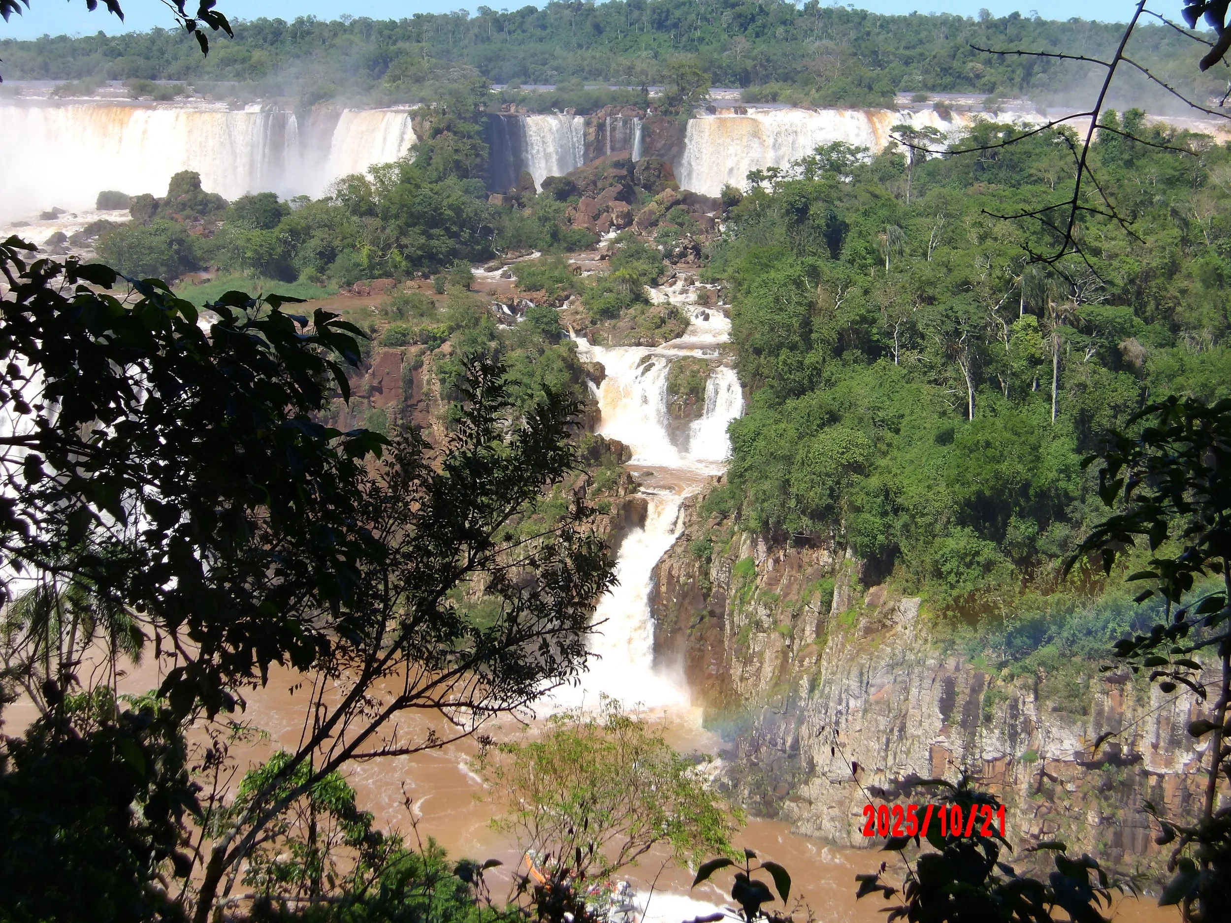 Vista de Cataratas de Iguazú en Brasil.