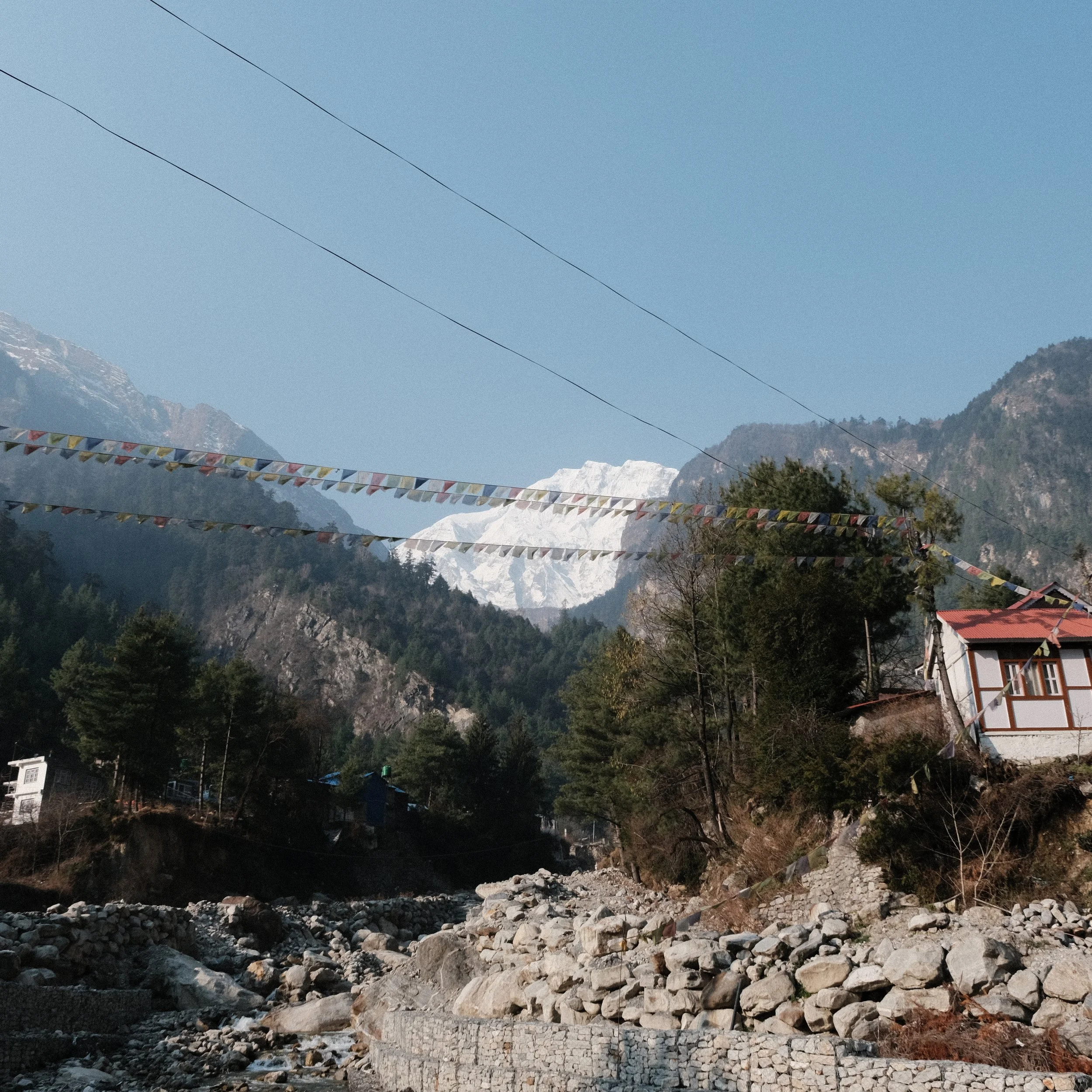 Banderas de oración en Nepal.