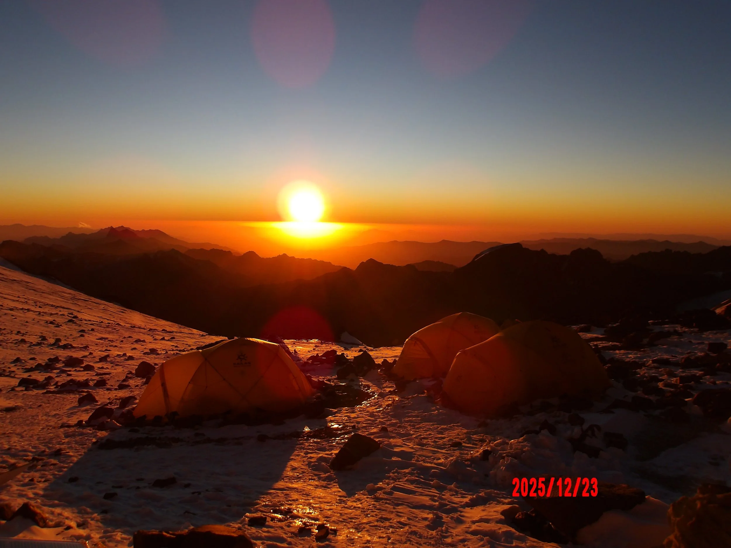 Anochecer desde Campamento Cólera.