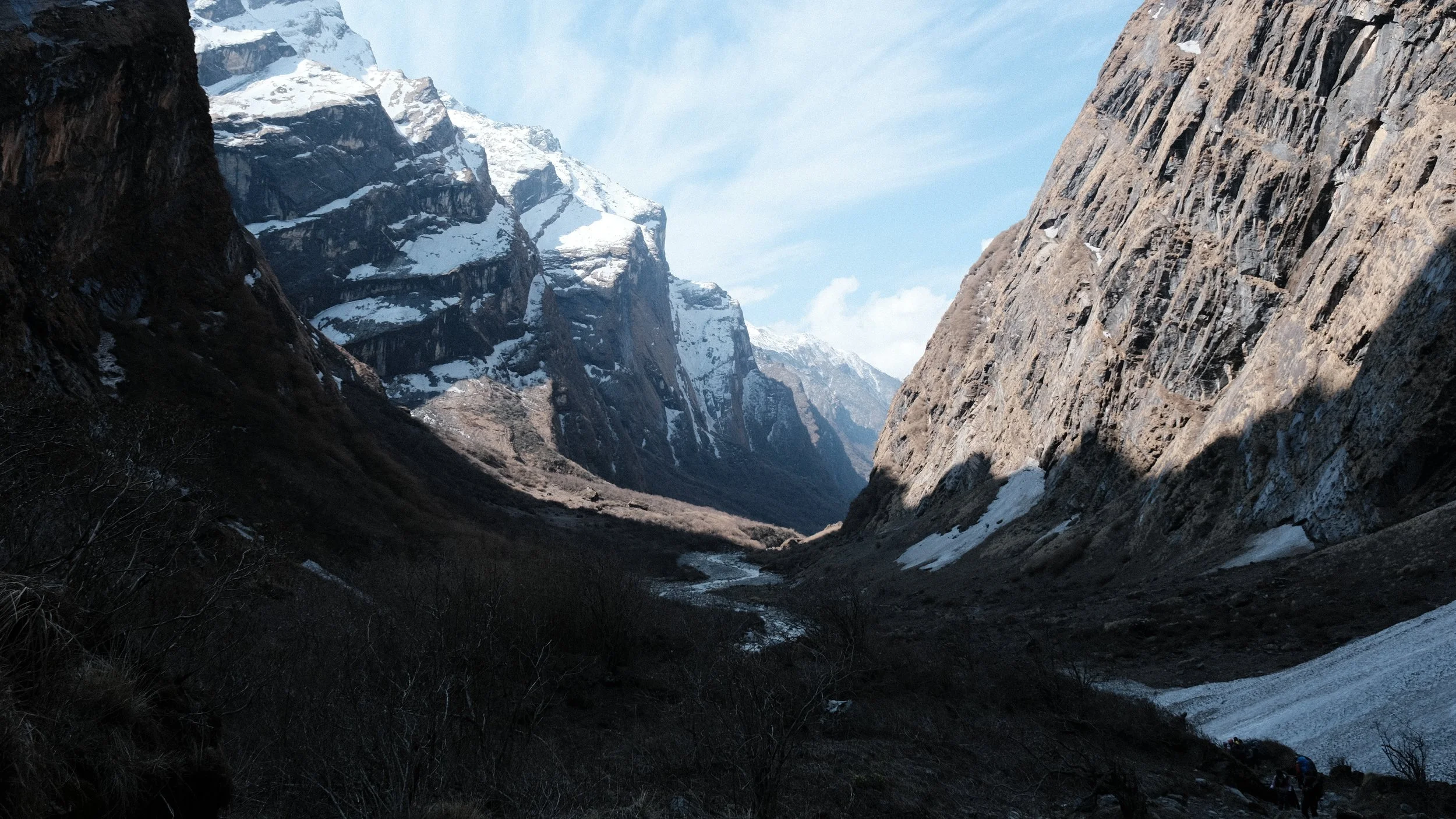Montañas en Nepal, cerca al ABC.