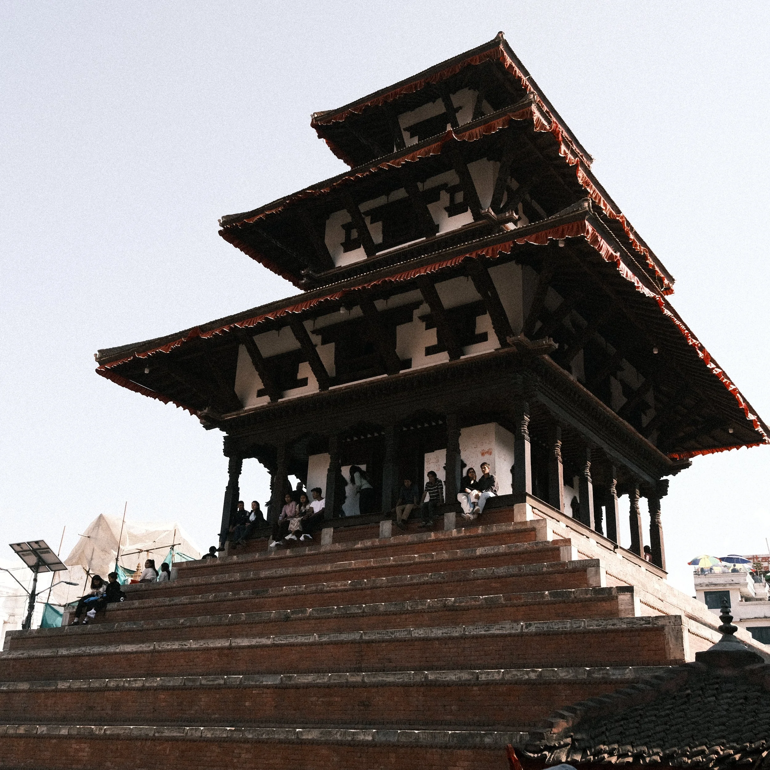 Templo en la plaza Durbar en Katmandú
