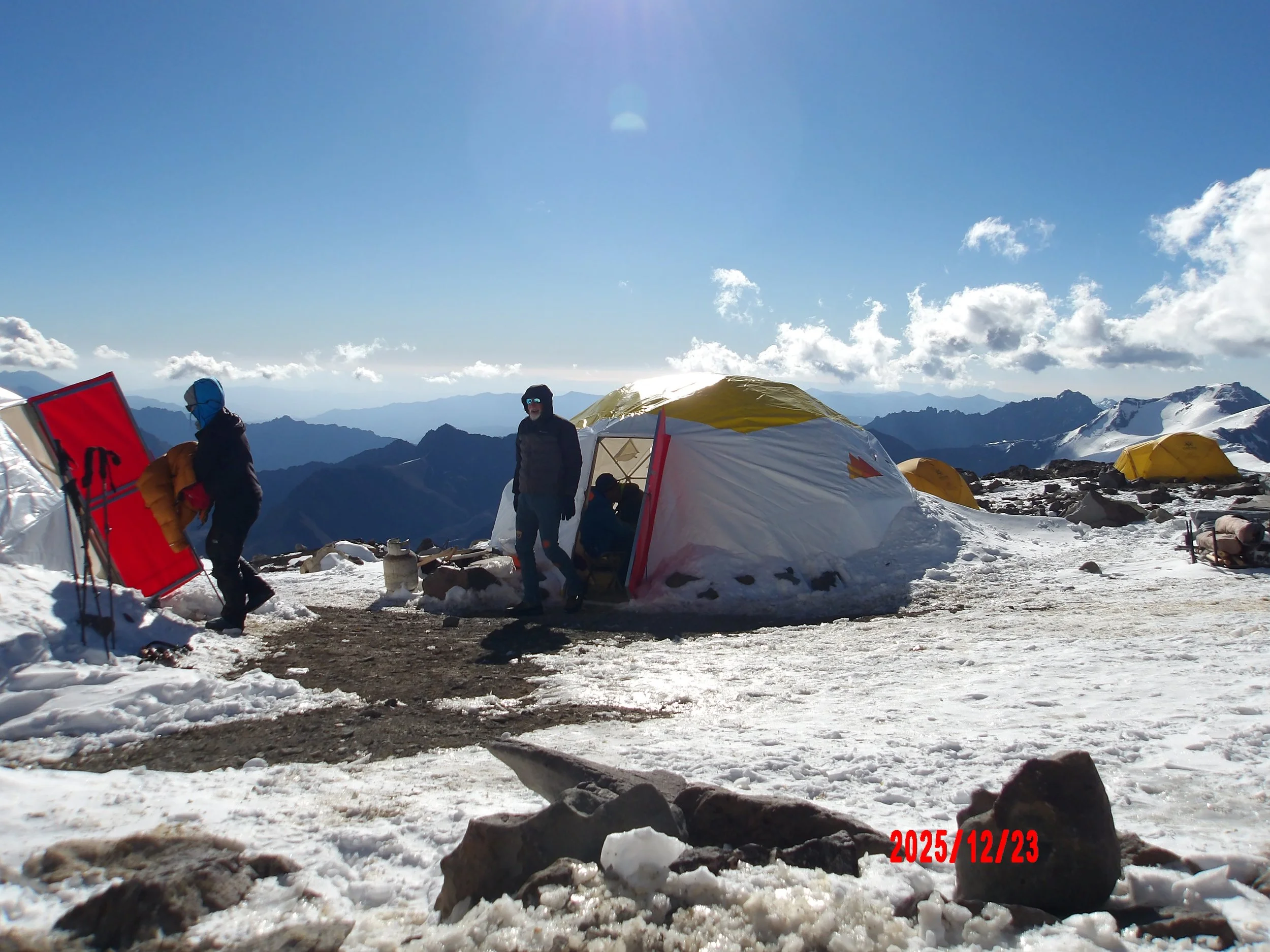 Campamento Nido de Cóndores en el Aconcagua