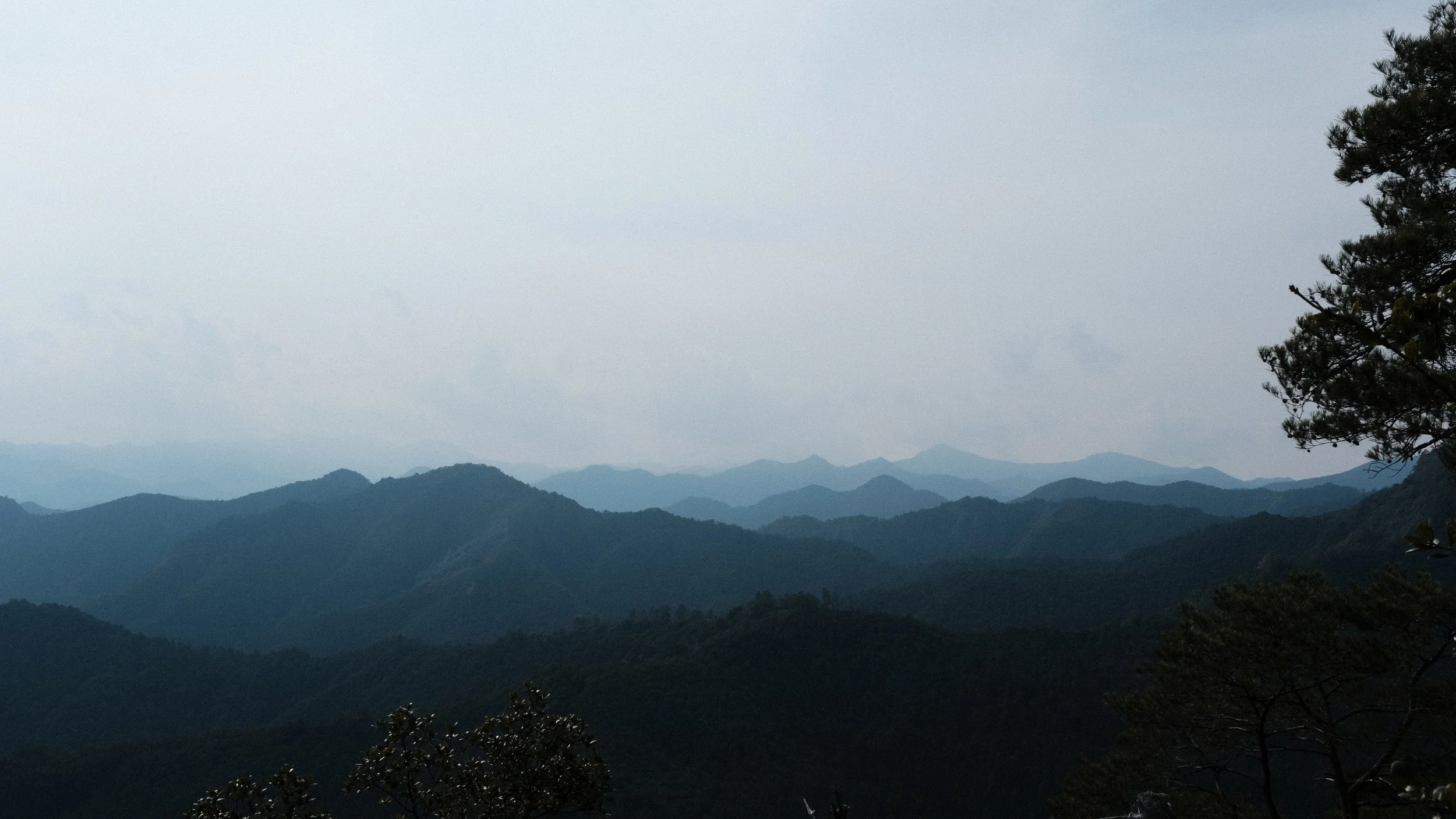 Vistas de las montañas Kii en el Kumano Kodo.