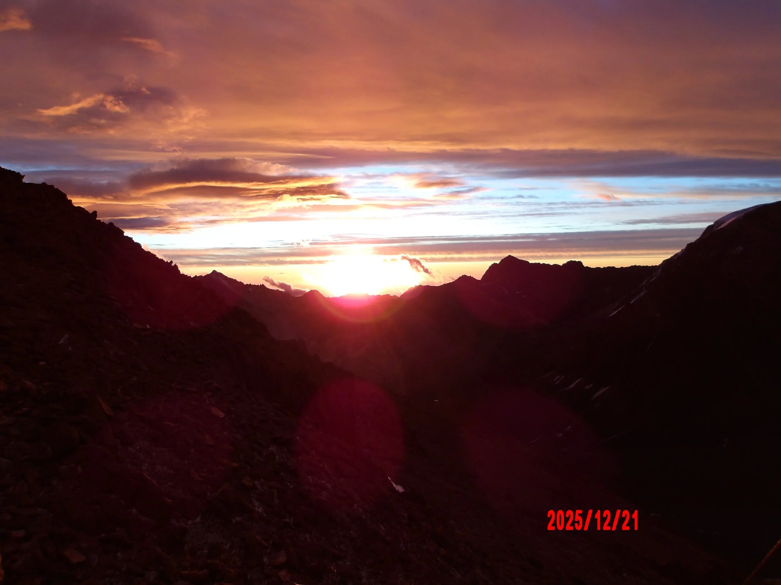 Anochecer desde Campamento Canadá.