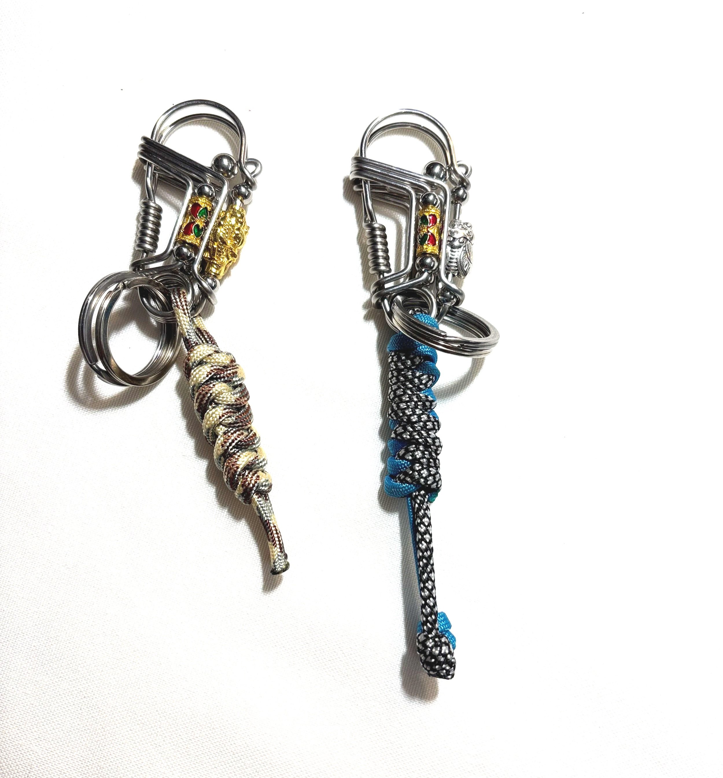 Keychain with motorcycle carabiner