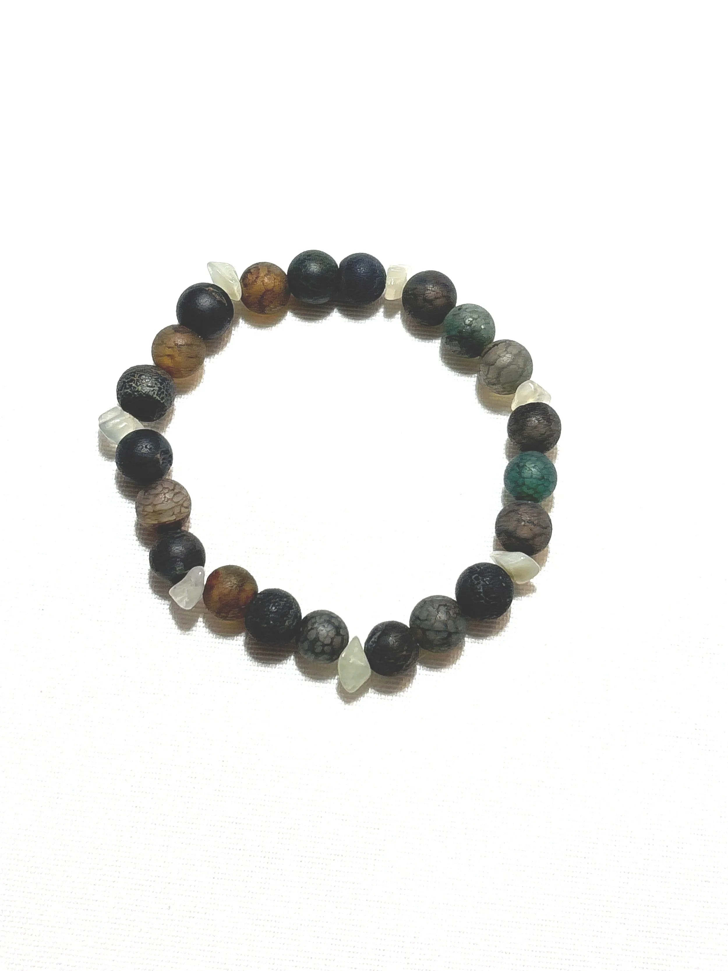 Cracked stone and polished rock