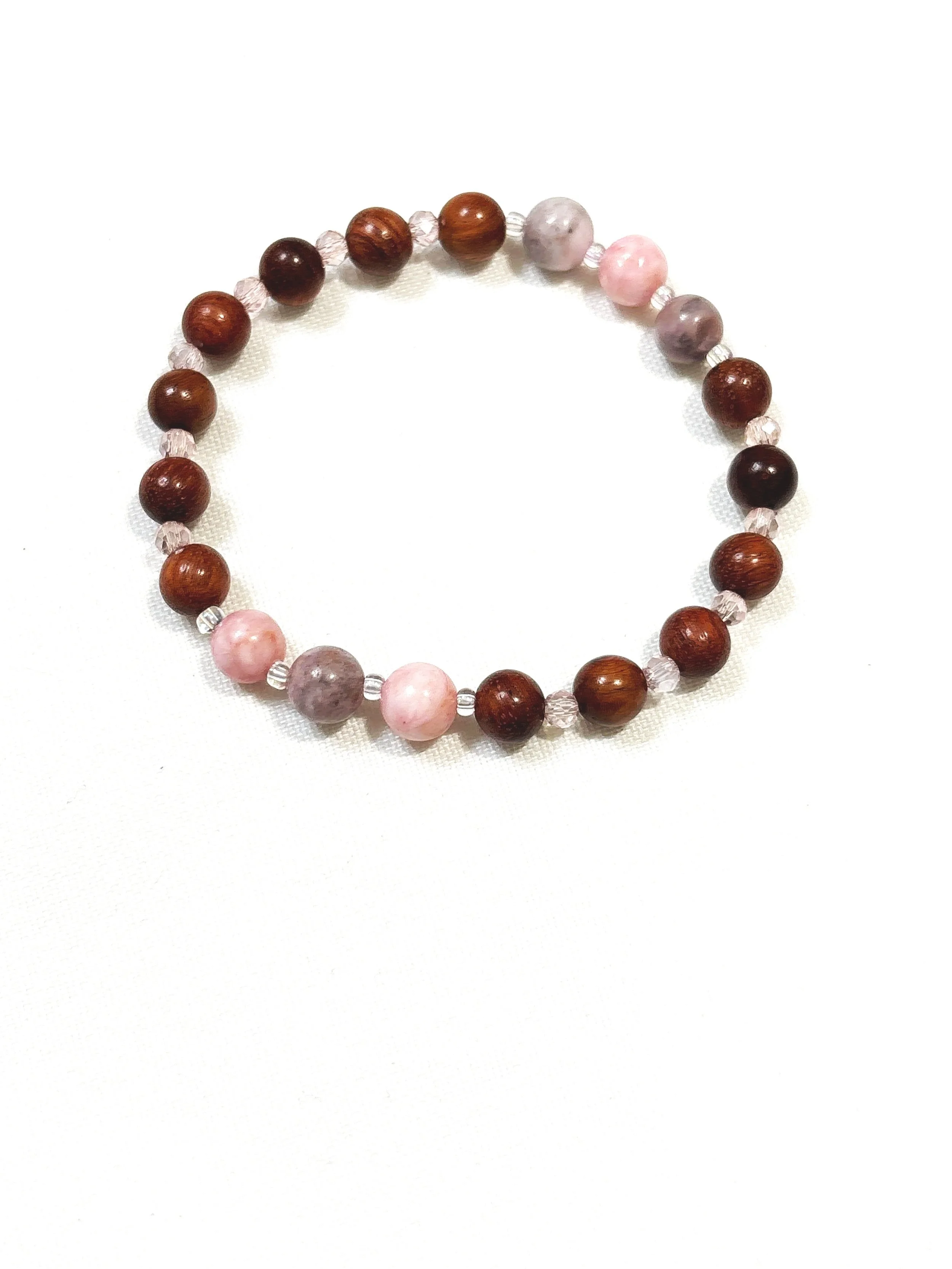 Rosewood and Matte Pink Zebra. 8mm