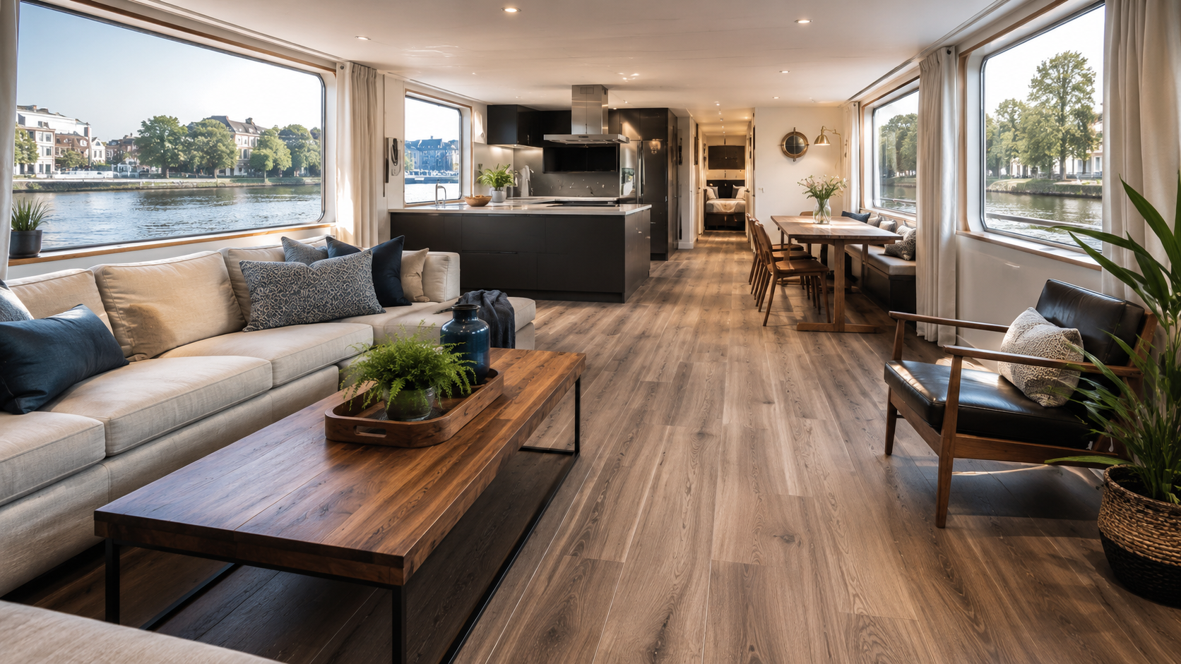 Dutch barge and houseboat flooring supplied and fitted by A.G. Carpet & Flooring across Surrey and South West London.
