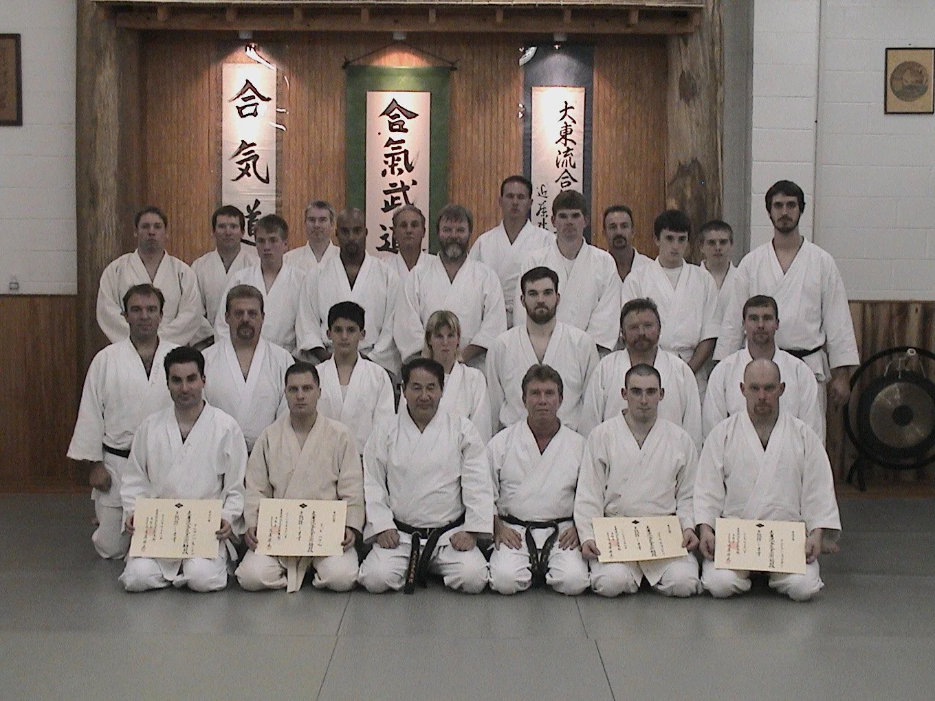 Ted Howell at first mainline Daito-ryu yudansha testing outside of Japan 2002