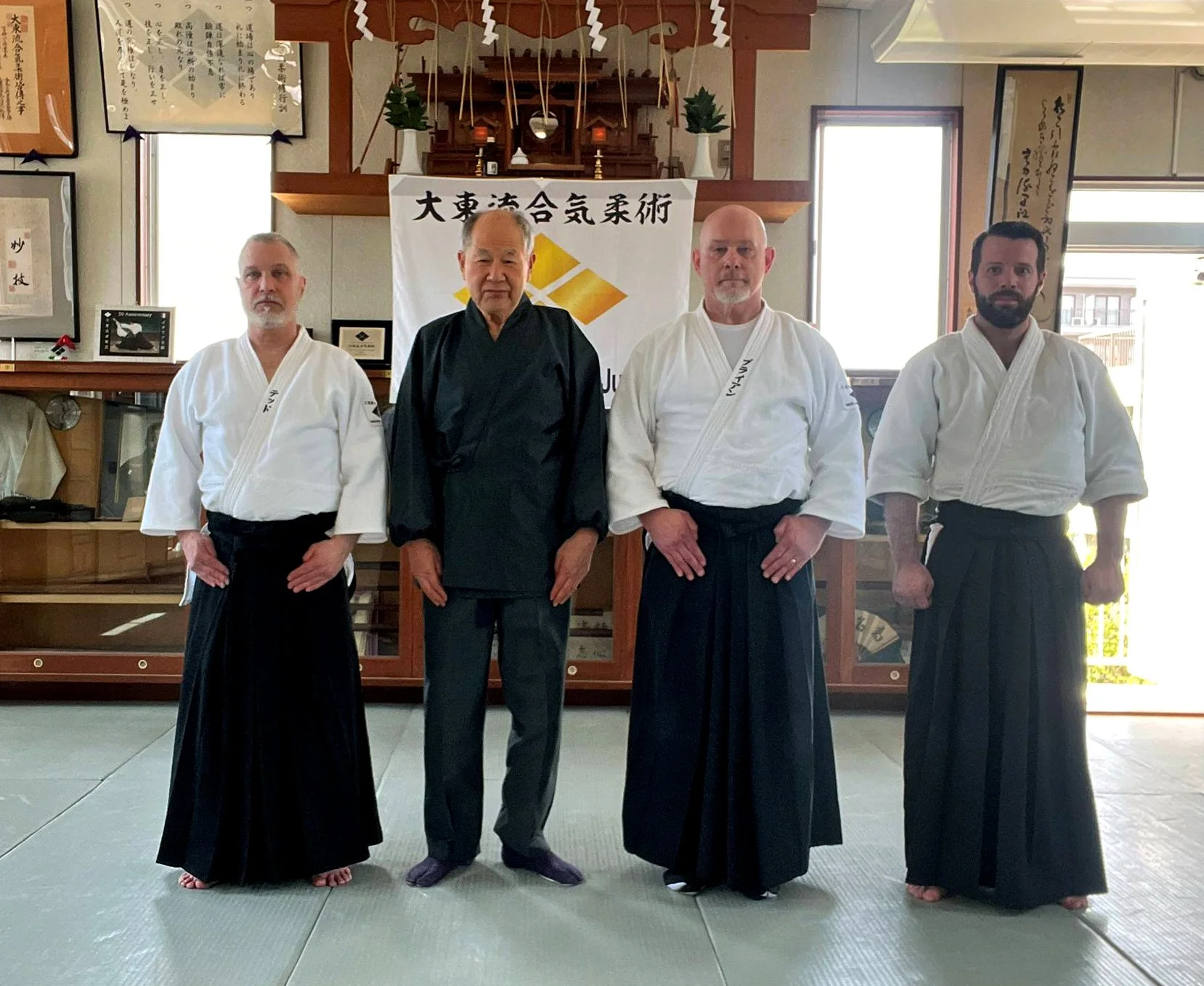 Ted Howell with Kondo Katsuyuki Sensei at the Shinbukan 2005