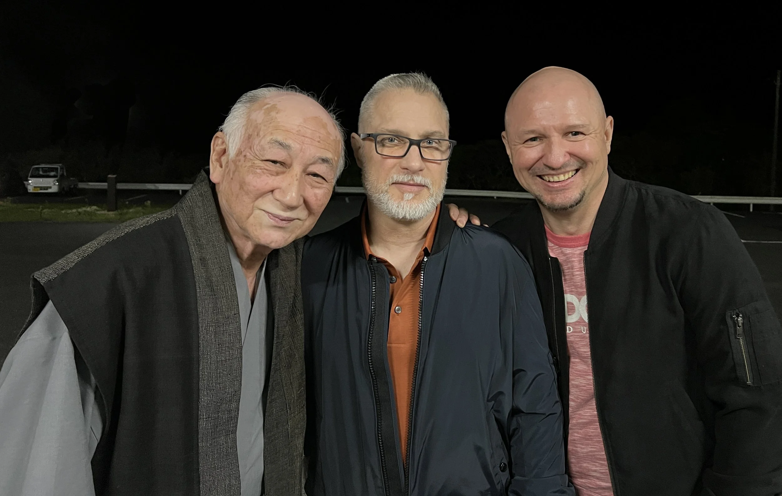 Ted Howell with Kondo Masayuki Sensei and Roman Alekseev 2005