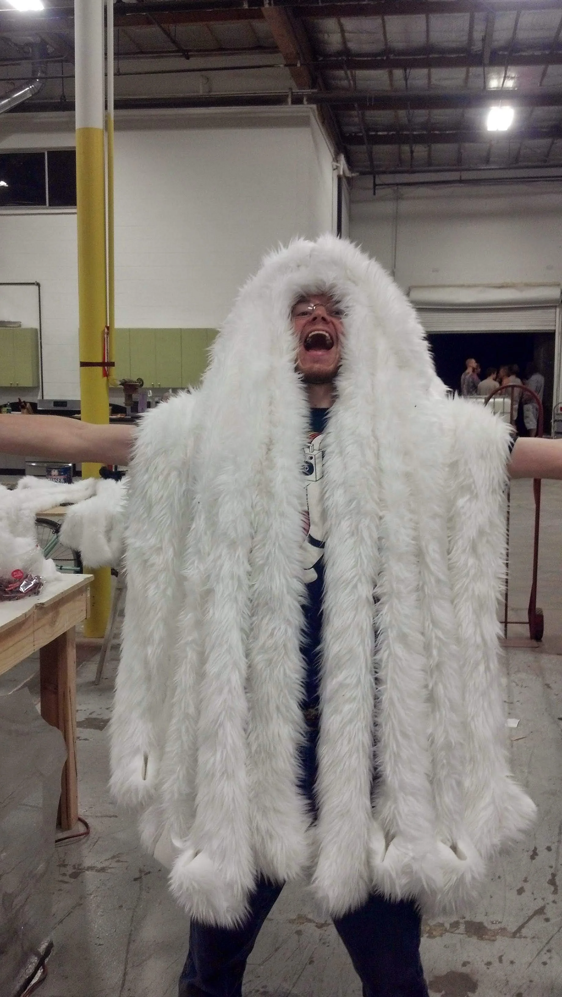 Wearable lights scarf / hood