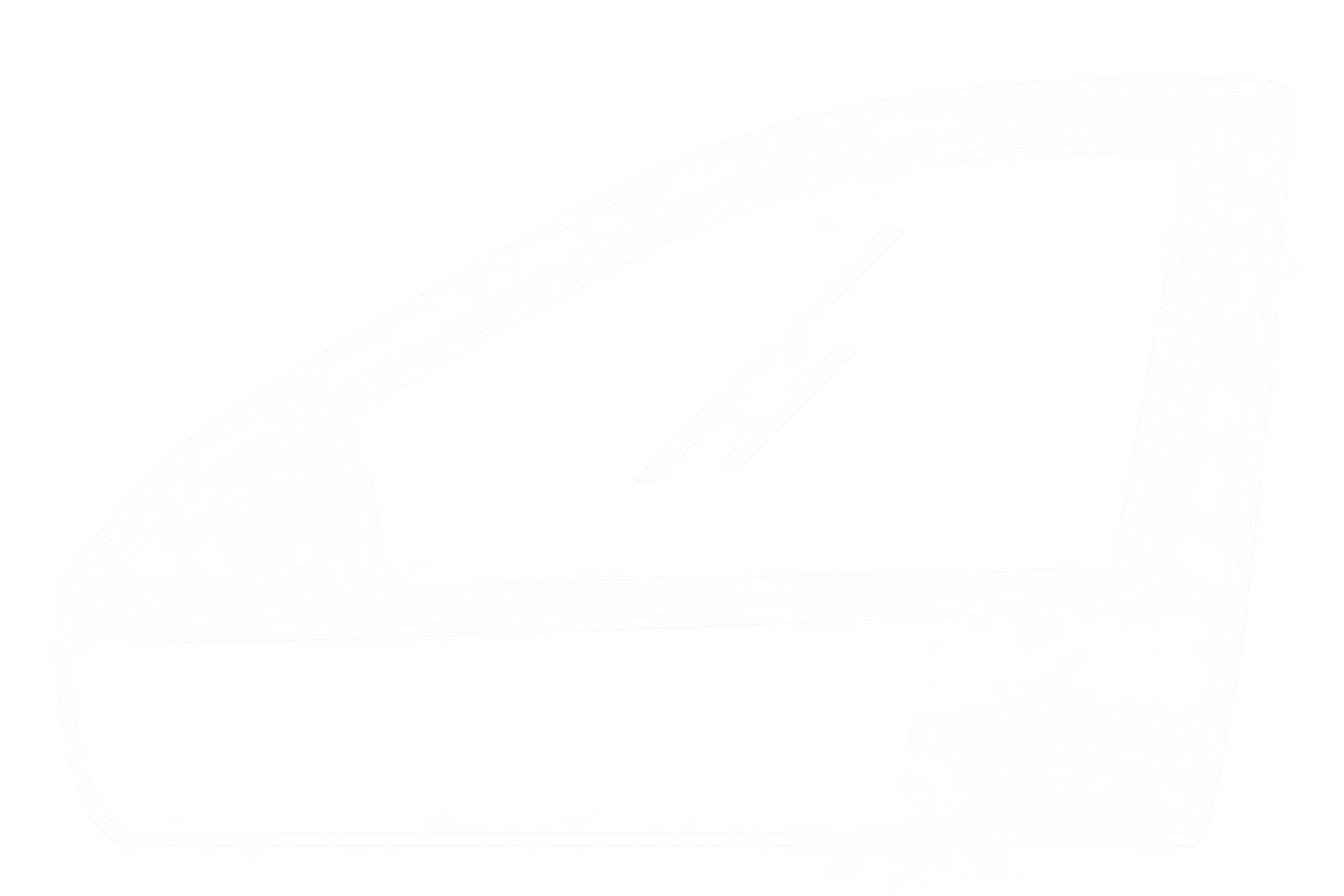 Outline of vehicle side door glass.