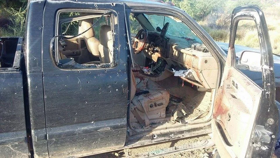 This is how the network enforced discipline. The vehicle Adrian de Cid-Bulena was in after he and an associate were gunned down in Saric, Sonora. Violence wasn’t random. It was a tool used to settle disputes and maintain control across the organizati