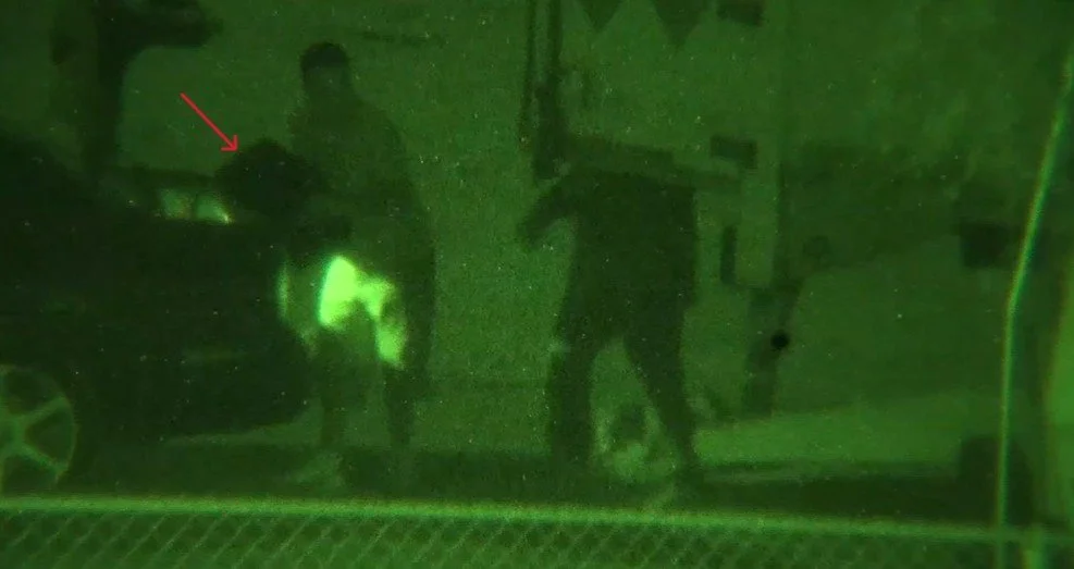 Members of El Memo's organization transfer narcotics under the cover of darkness but were caught on camera by agents using high-end optics. Agents logged hundreds of hours of surveillance to document moments like this one. The drugs in this frame wer
