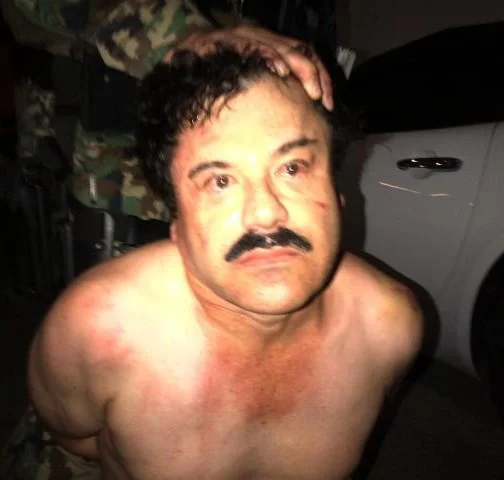 Chapo moments after his capture in Mazatlán in 2014. His arrest was a milestone but the system that sustained him continued operating. Photo courtesy of J. H.