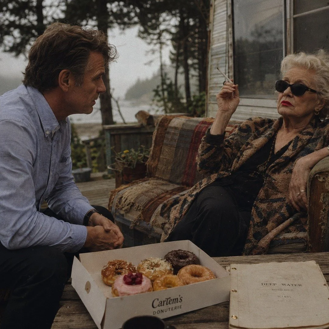 I'm writing a film called Gloria Ever After.
Gloria Madden was a movie star. Camp. Fierce. Larger than life. The kind of woman who held the screen like she owned it and dared you to look away. Now she's in her 70s, living in a trailer park on Vancouv