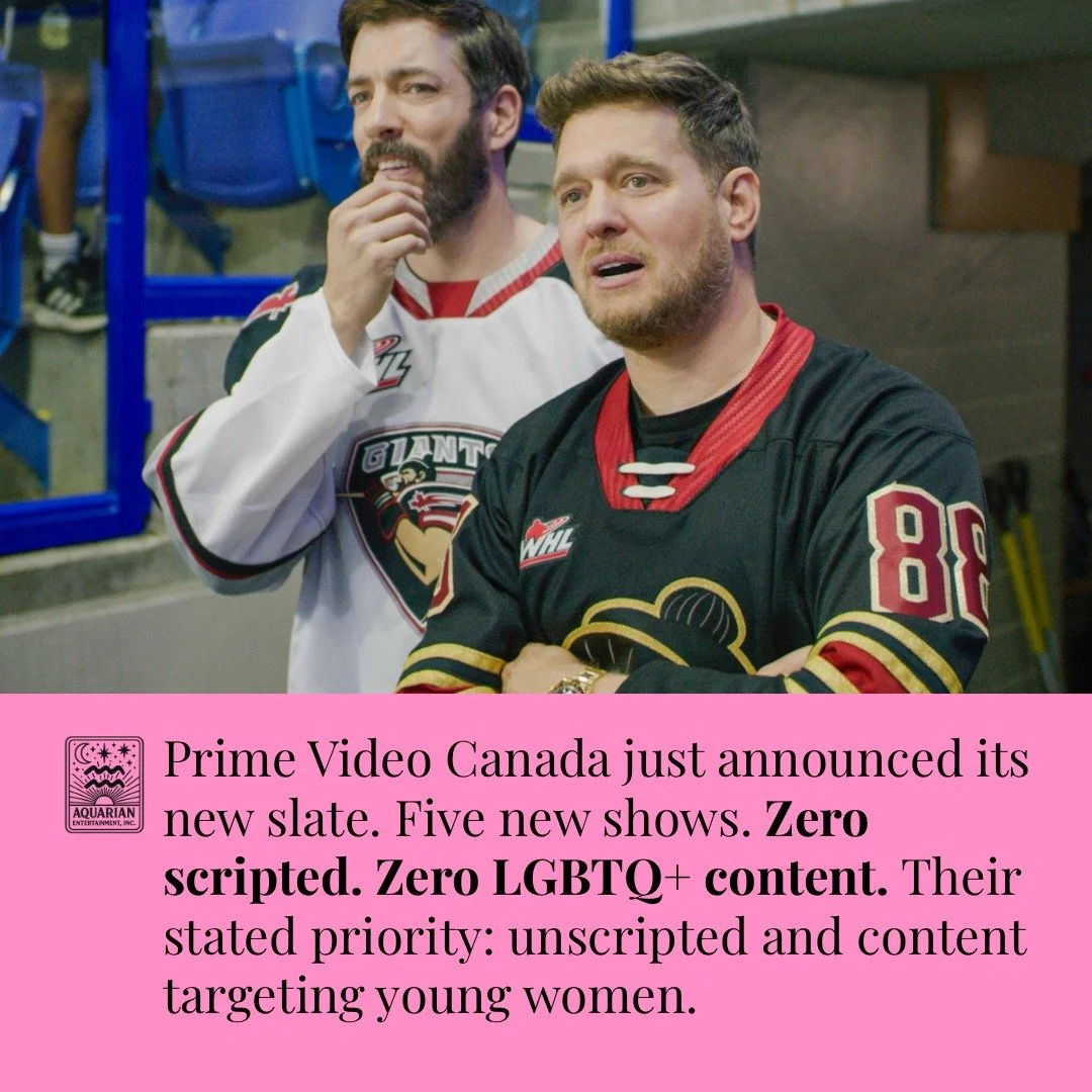 Prime Video's Canadian upfront this week: a hockey reality show with Michael Bubl&eacute; and Drew Scott. A wilderness survival series. A Robert Pickton true crime doc. An influencer reality show. TikTok-famous Alberta brothers selling RV parts.

No 
