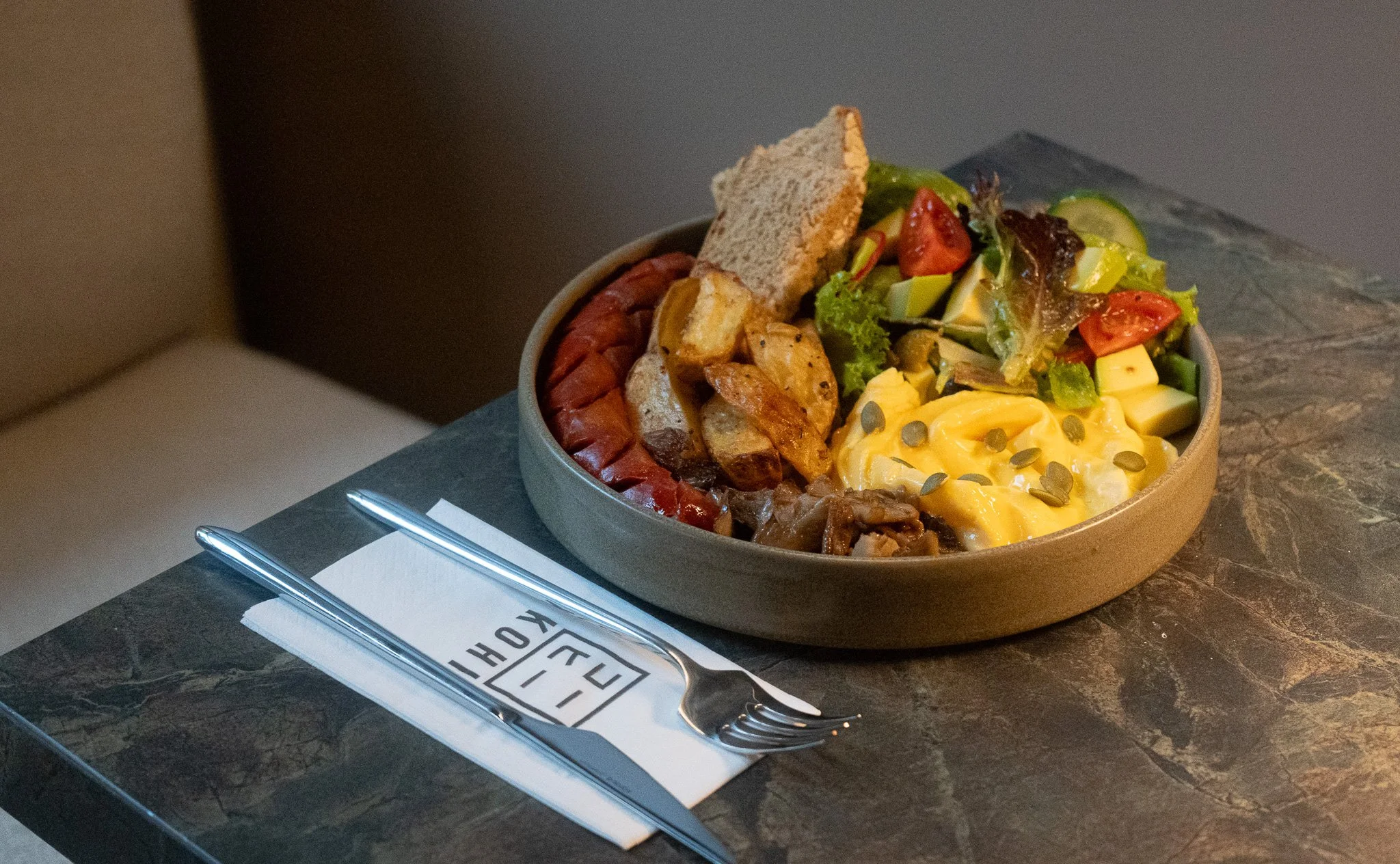 Frankfurter & Egg Scramble