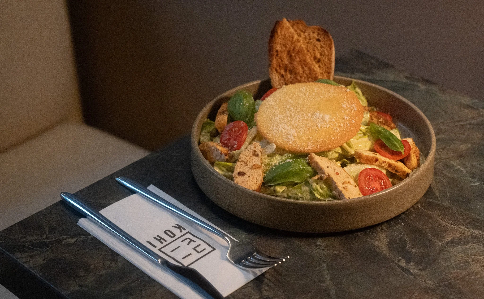 Crispy Parmesan Chicken Salad