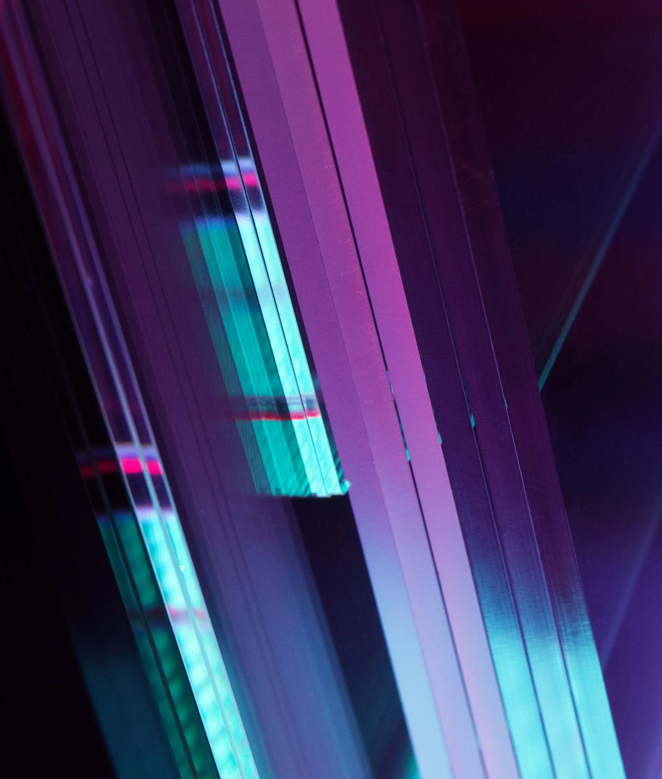 Violet and Teal Upright Stack