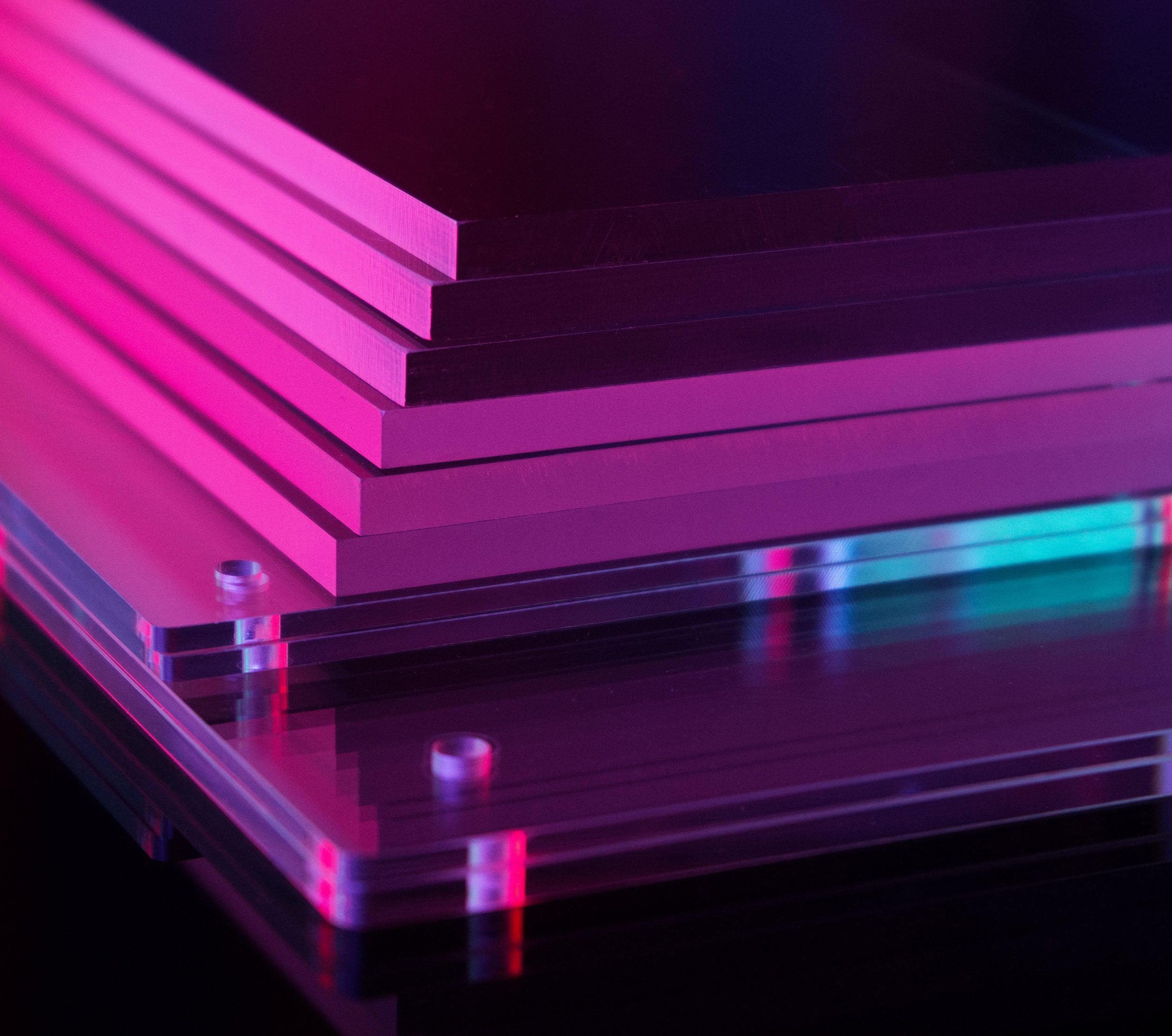 Deep Fuchsia and Teal Stack