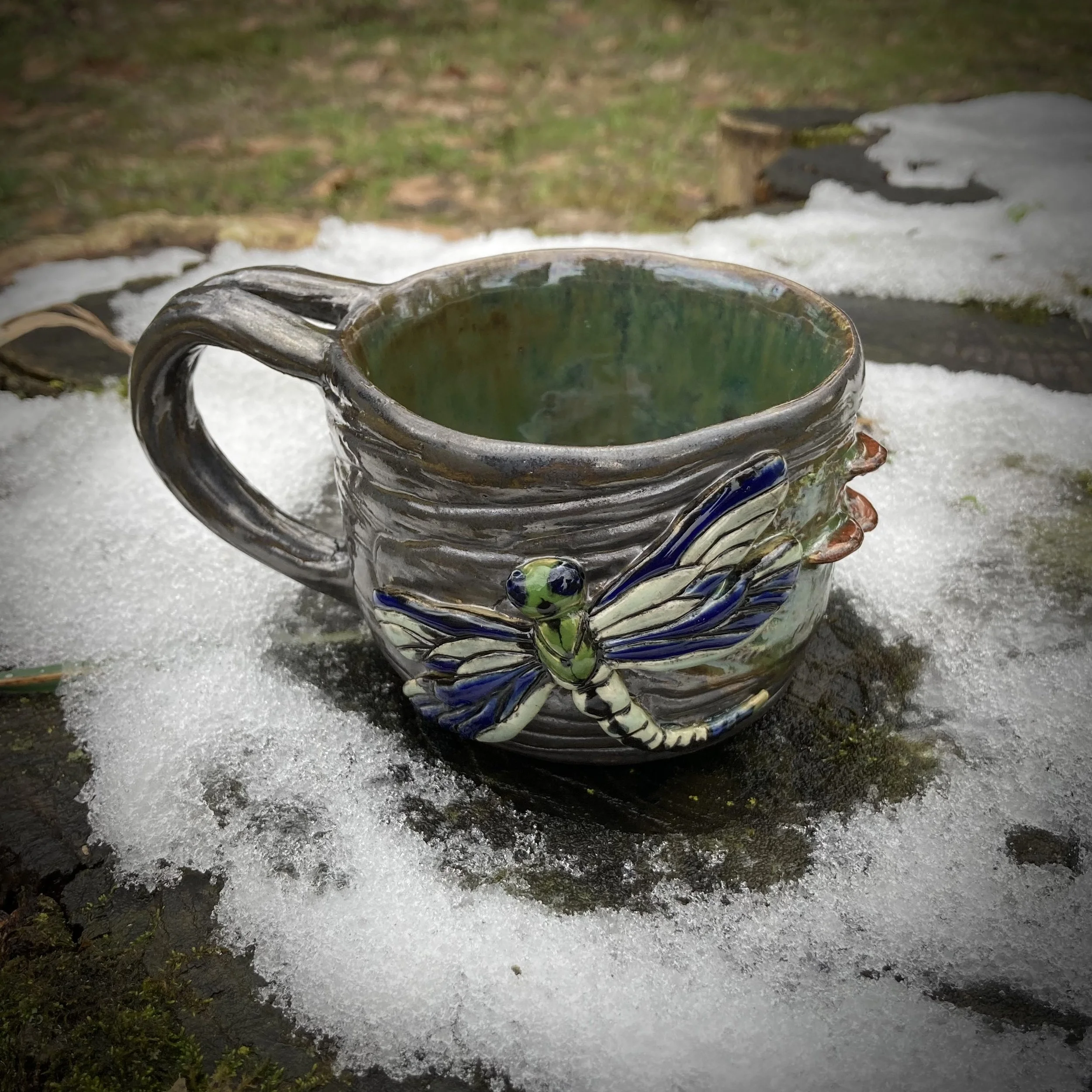 Dragonfly Mushroom Vessel, Winter 2024