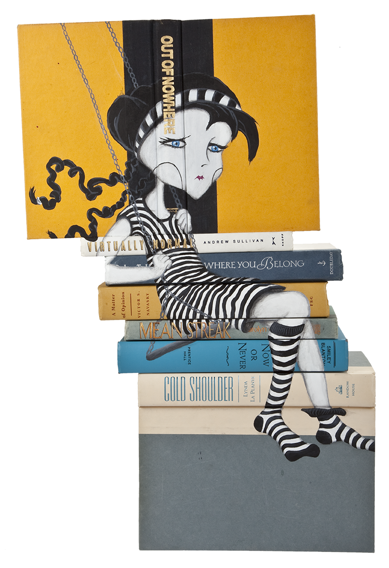 You Are My Sunshine?, Issues of Adolescences Series, Acrylic on books, 2014