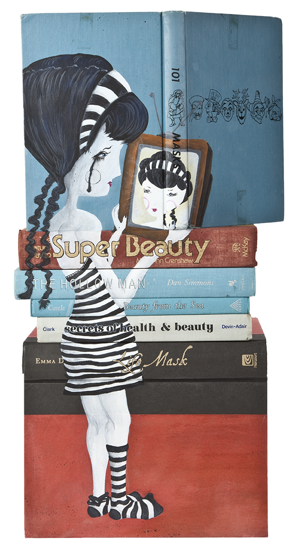 Mirror Mirror, Issues of Adolescences Series, Acrylic on books, 2011