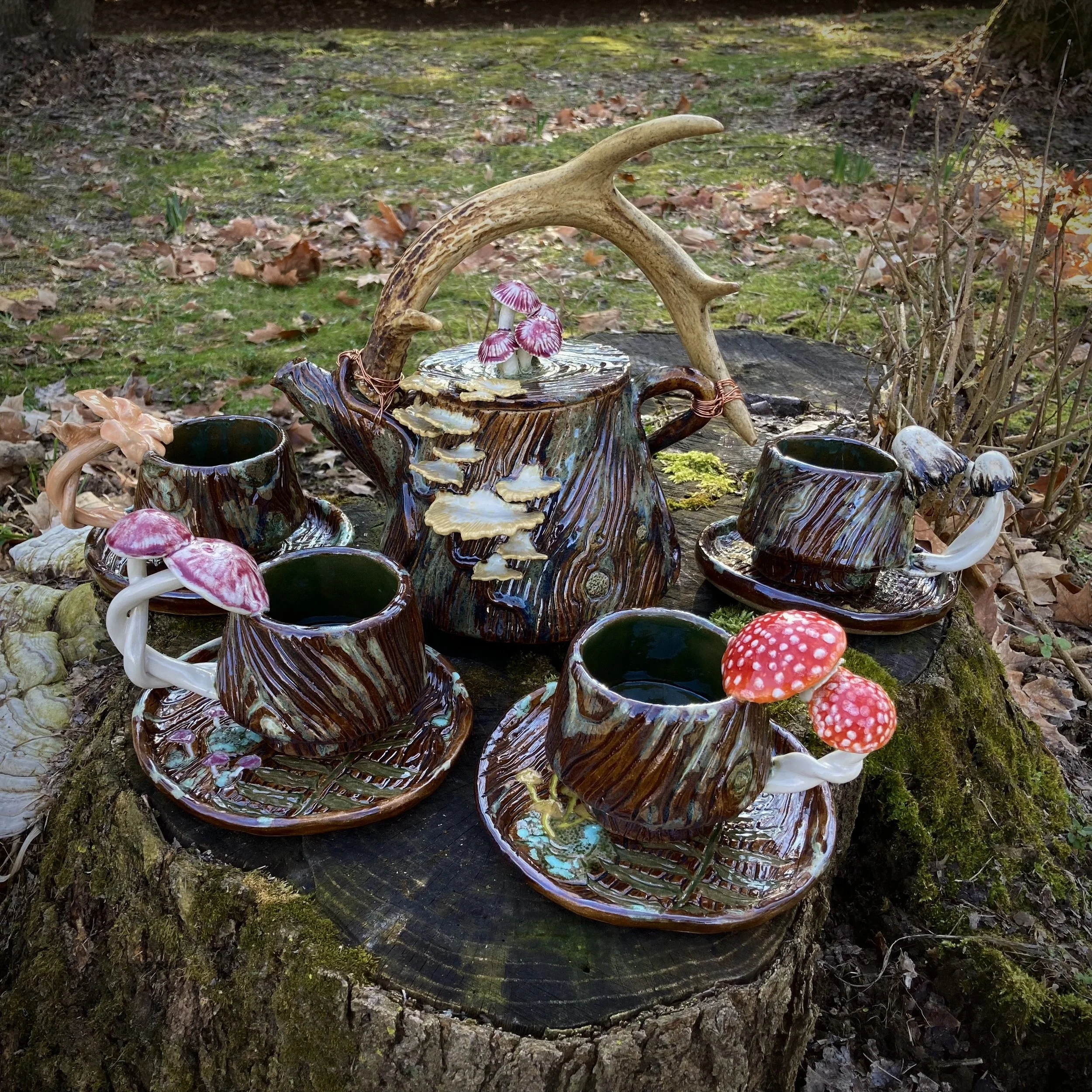 Greenware Tea Time Vessel Set, Spring Season 2024